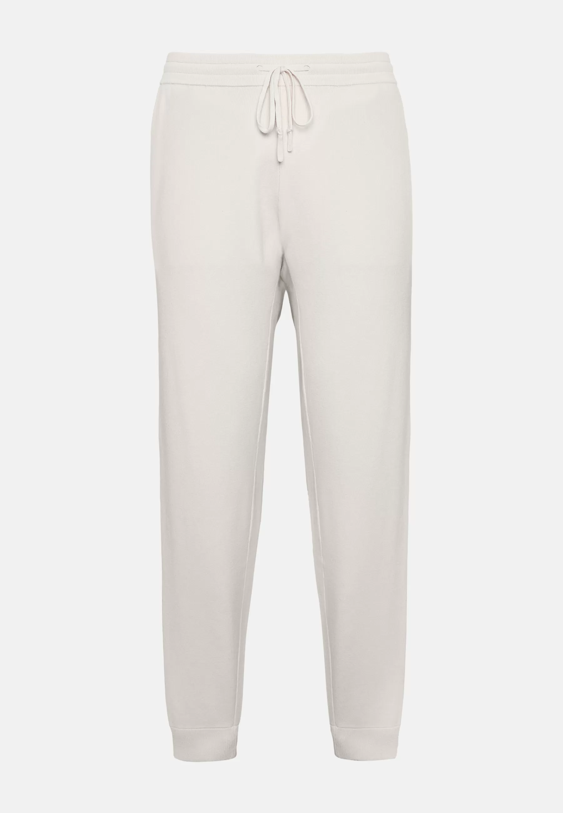 Pants^Boggi Milano Cream Pants in Technical Cotton Jersey Fleece Beige