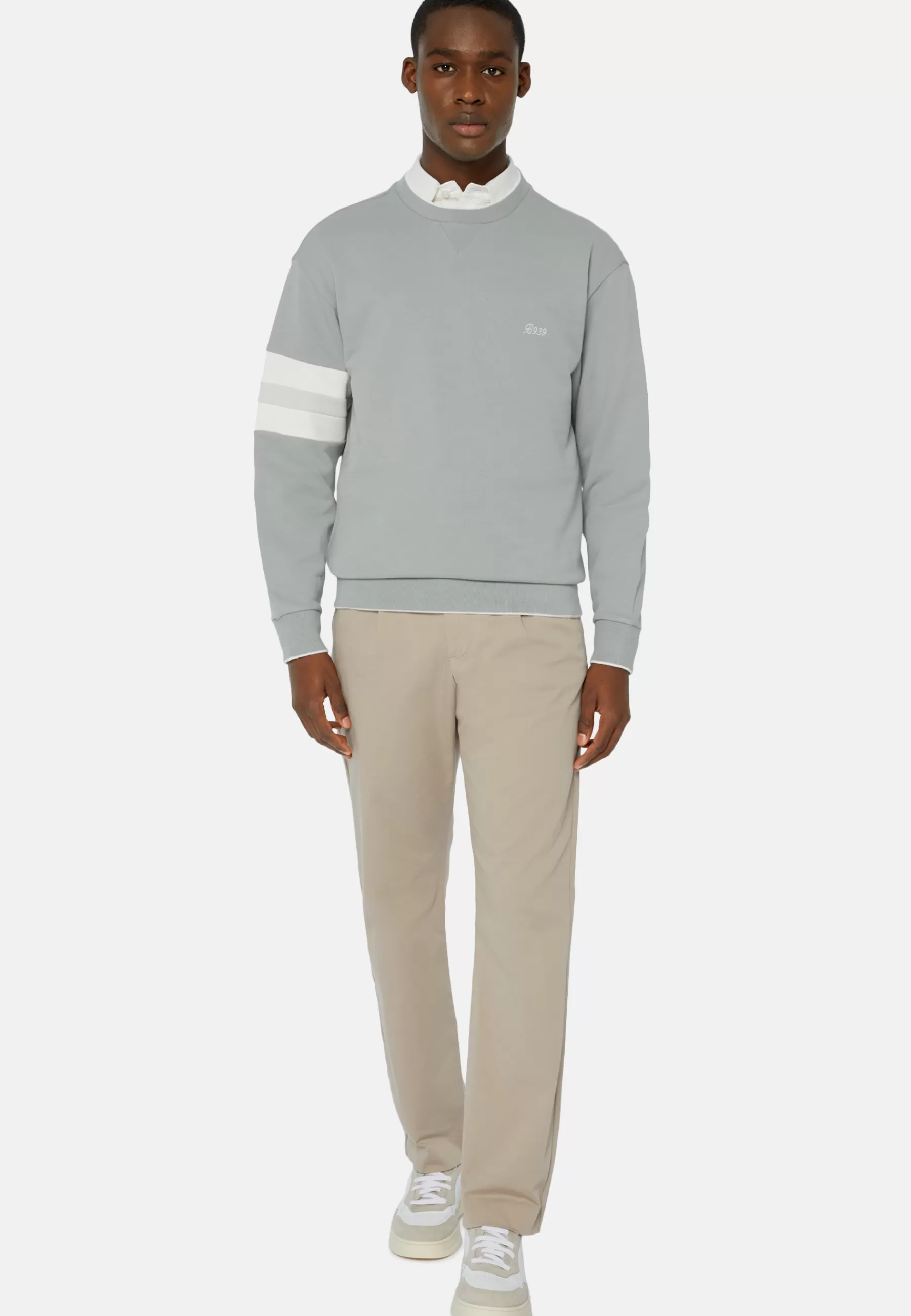 Sweatshirts and Joggers^Boggi Milano Crew Neck Sweatshirt In Organic Cotton Blend Green