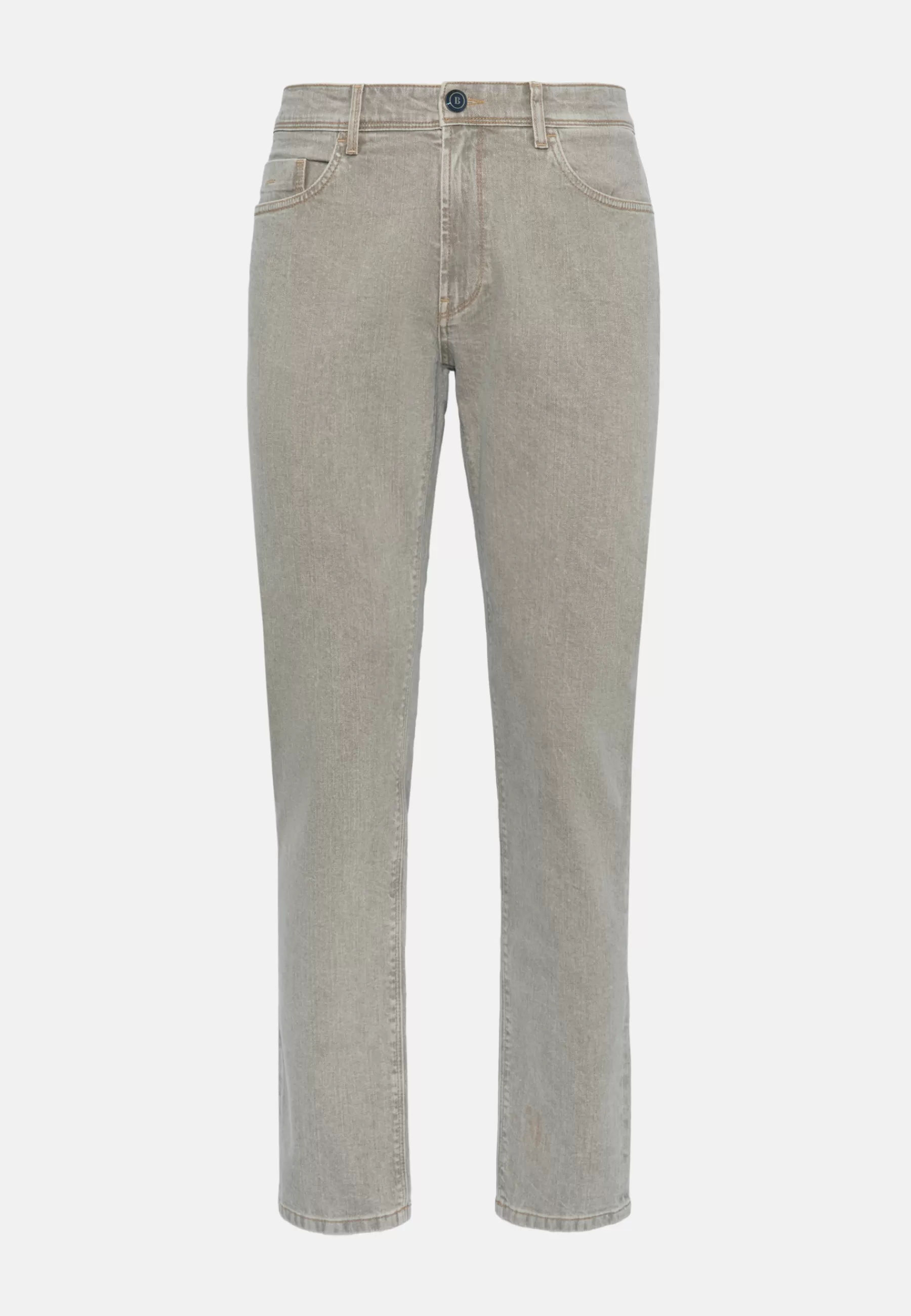 Jeans^Boggi Milano Dove Grey Stretch Denim Jeans Taupe