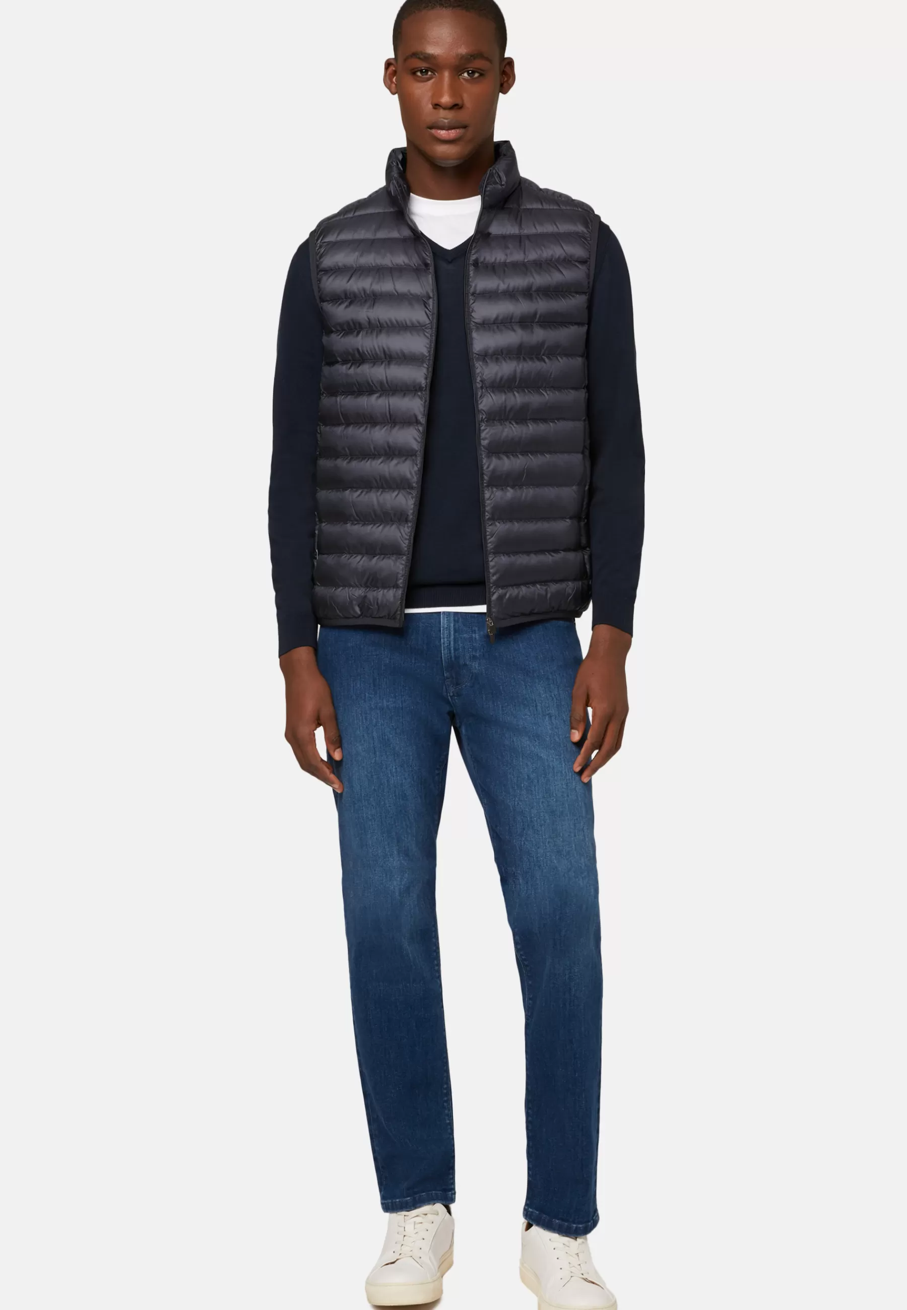 Outerwear^Boggi Milano Down-filled Quilted Nylon Gilet Navy blue