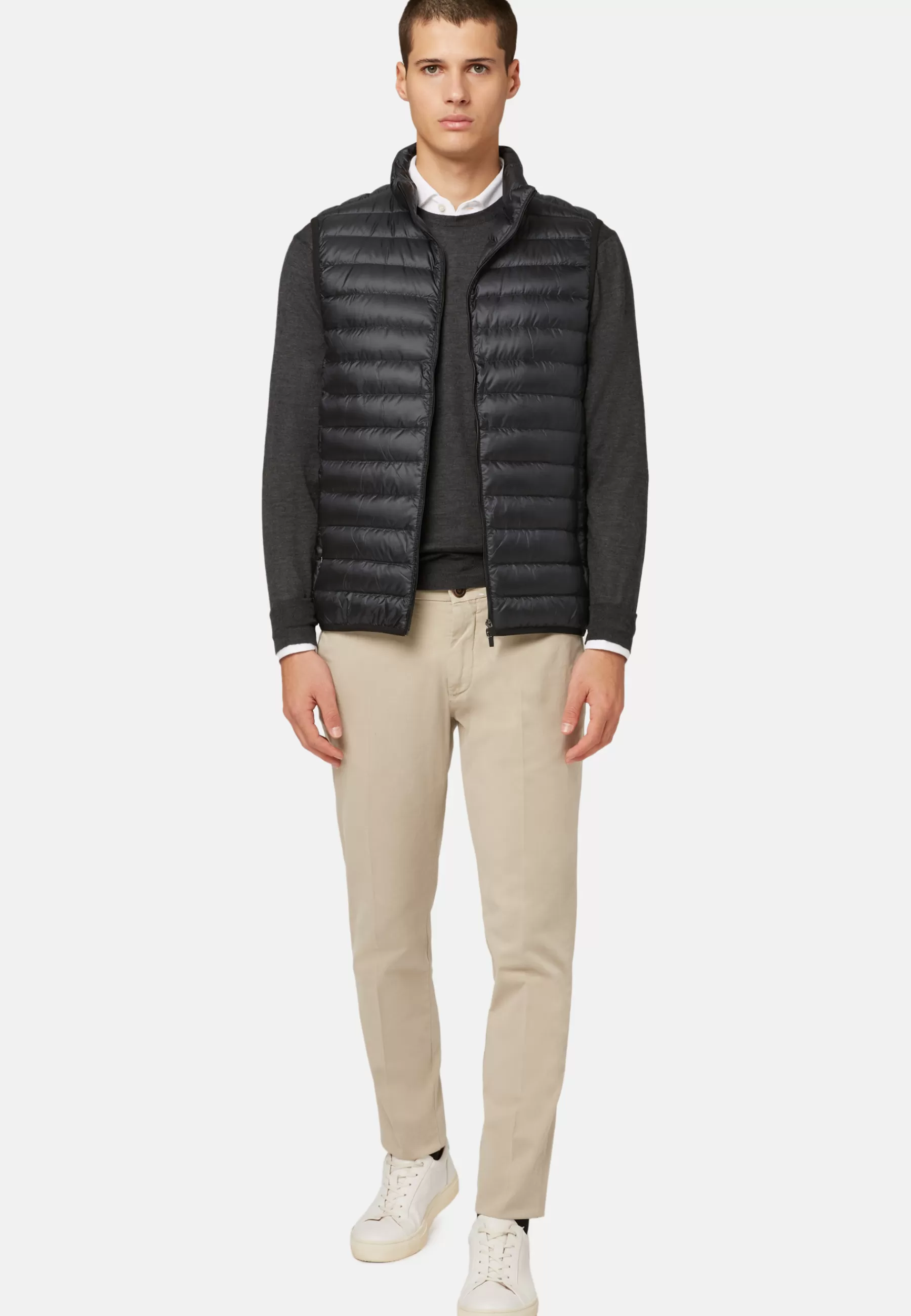 Outerwear^Boggi Milano Down-filled Quilted Nylon Gilet Black