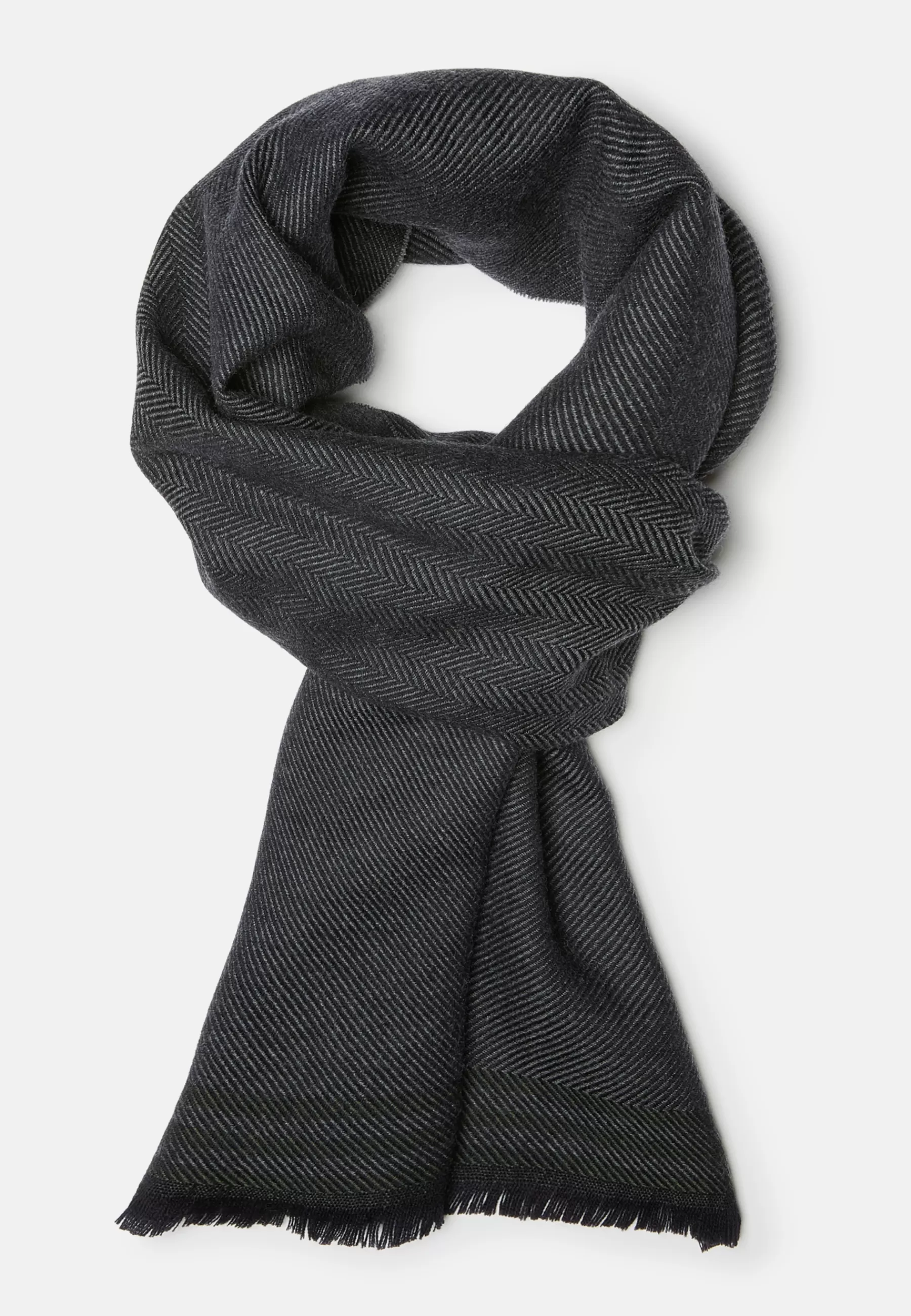 Scarves^Boggi Milano Drill Wool Scarf Navy blue