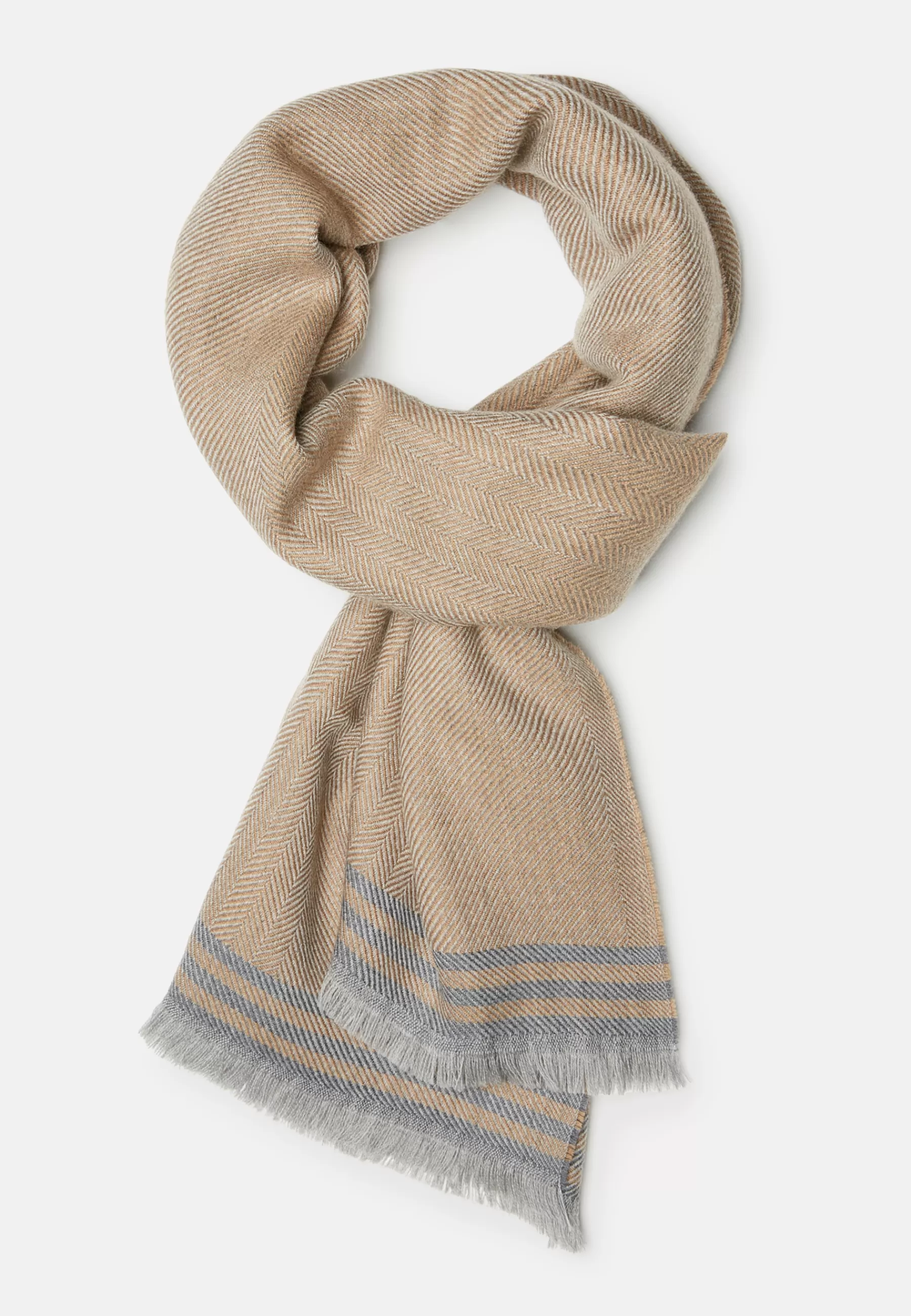 Scarves^Boggi Milano Drill Wool Scarf Hazelnut