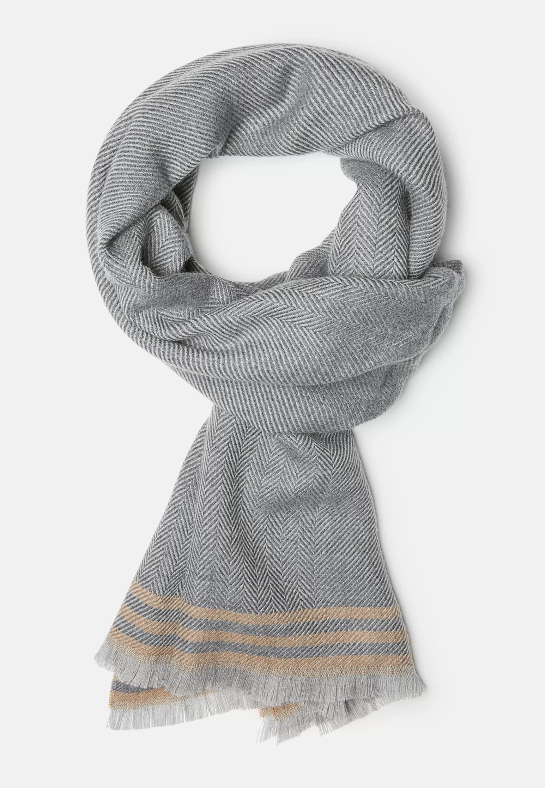 Scarves^Boggi Milano Drill Wool Scarf Grey