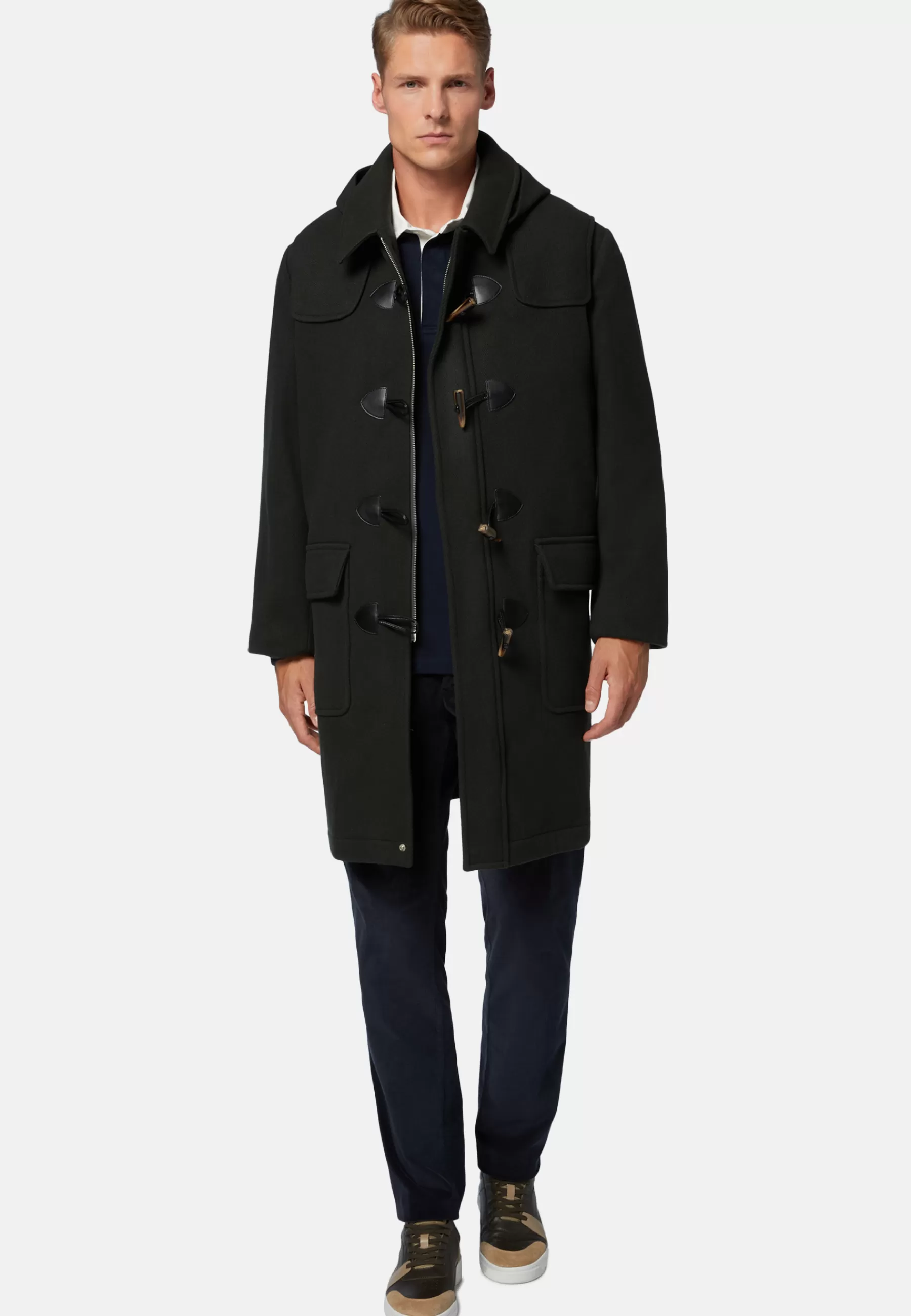 Coats^Boggi Milano Duffle Coat In Wool Military Green