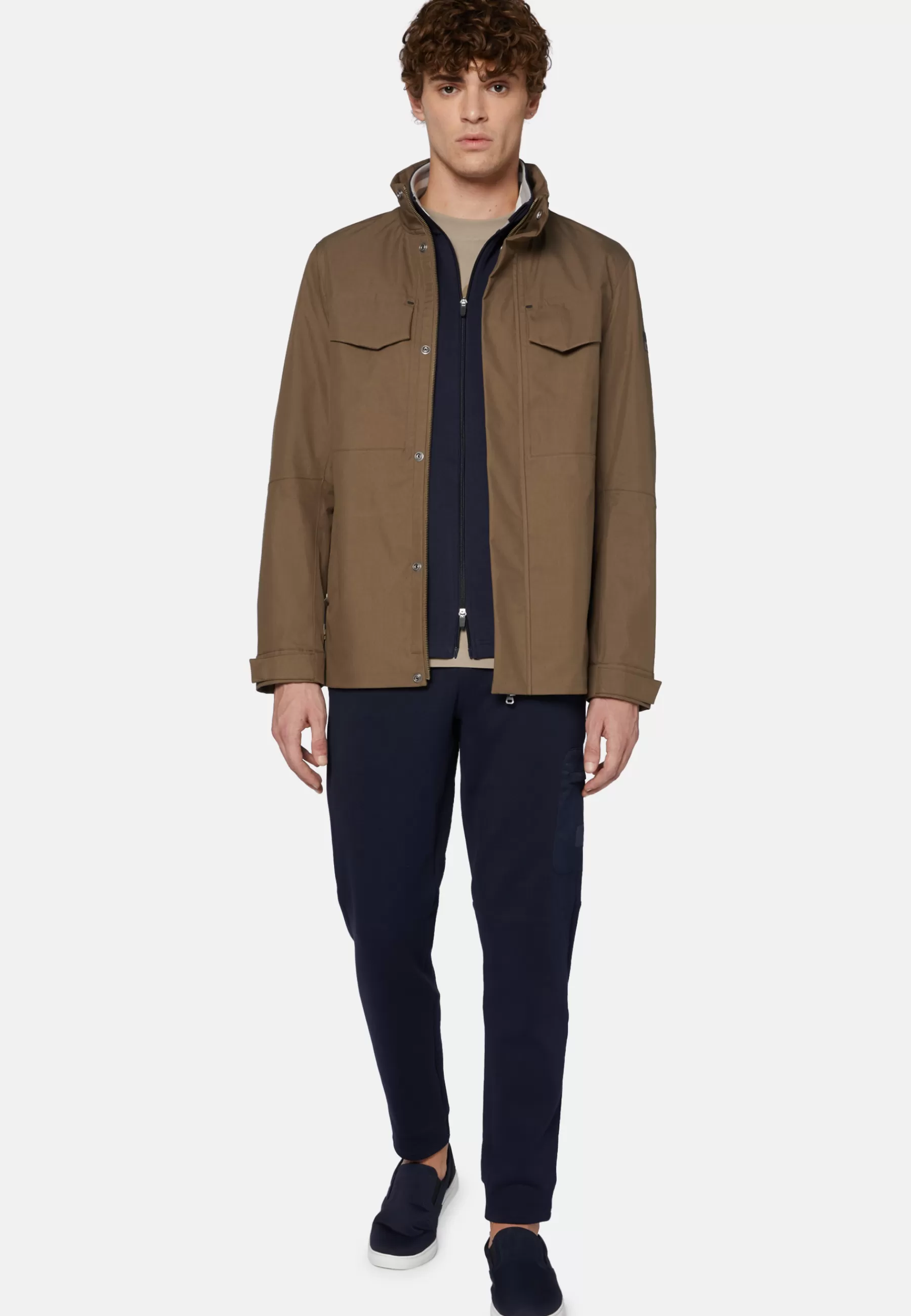 Outerwear^Boggi Milano Field Jacket In Cotton Nylon Taupe