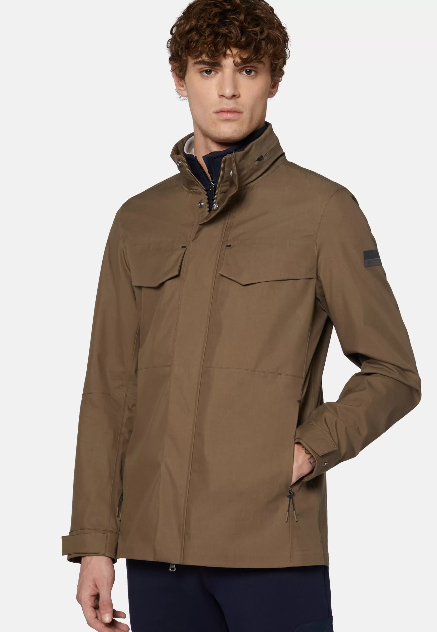 Outerwear^Boggi Milano Field Jacket In Cotton Nylon Taupe