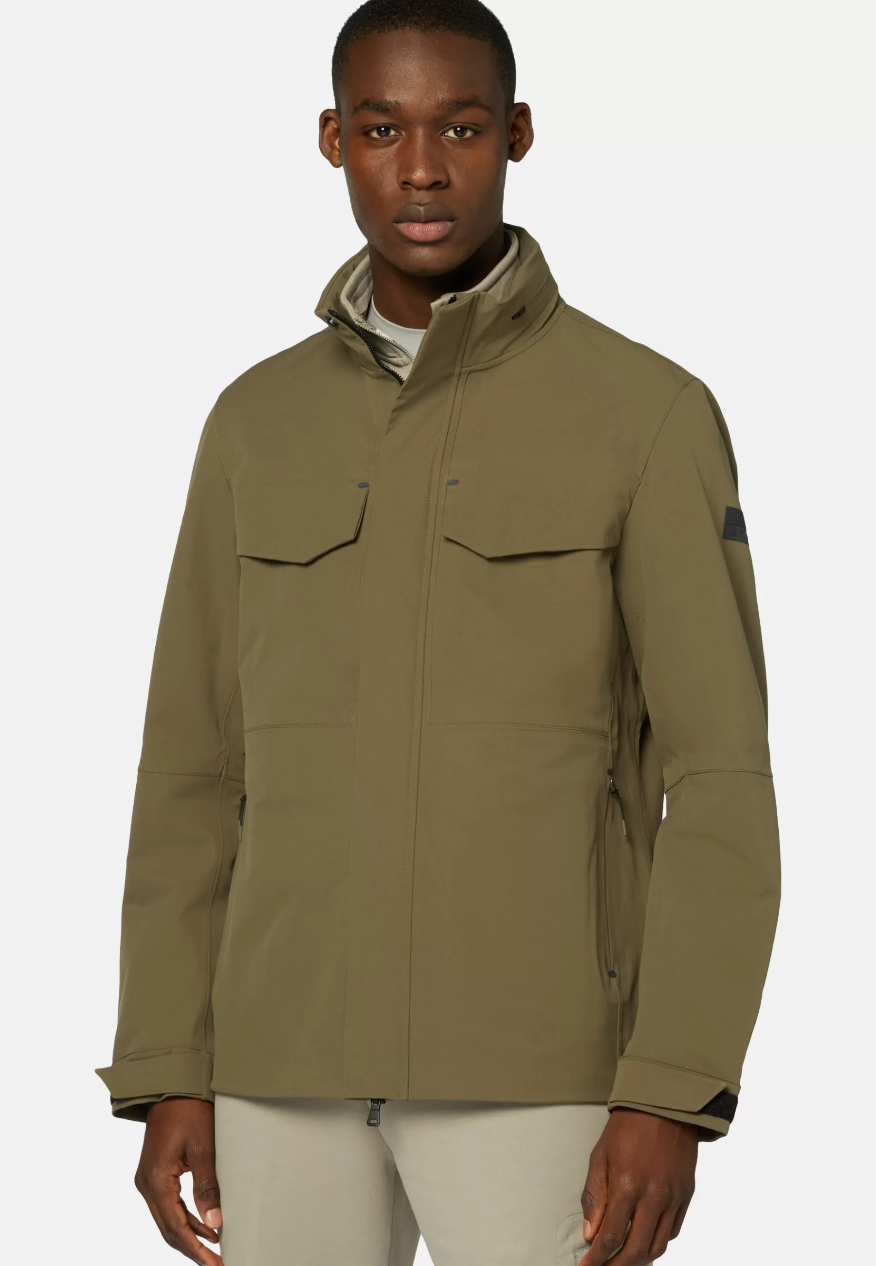 Outerwear^Boggi Milano Field Jacket In Technical Fabric Military Green