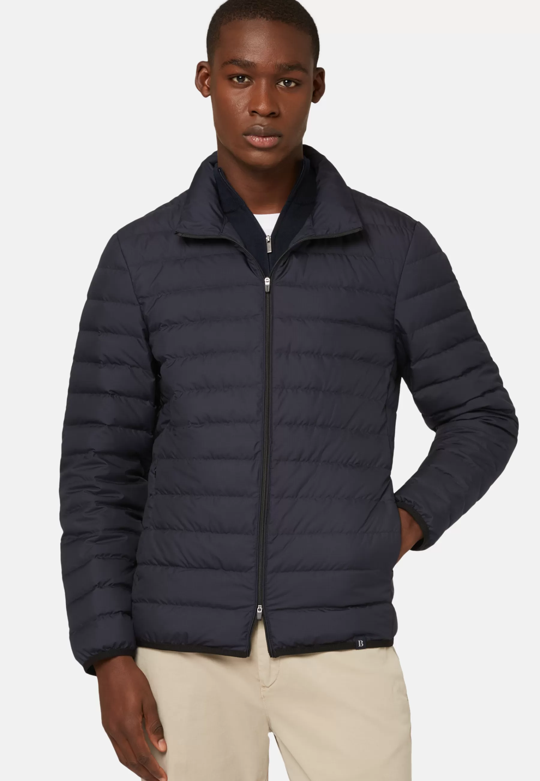 Outerwear and Vests | Must-Have^Boggi Milano Goose Down Recycled Fabric Bomber Jacket Navy blue