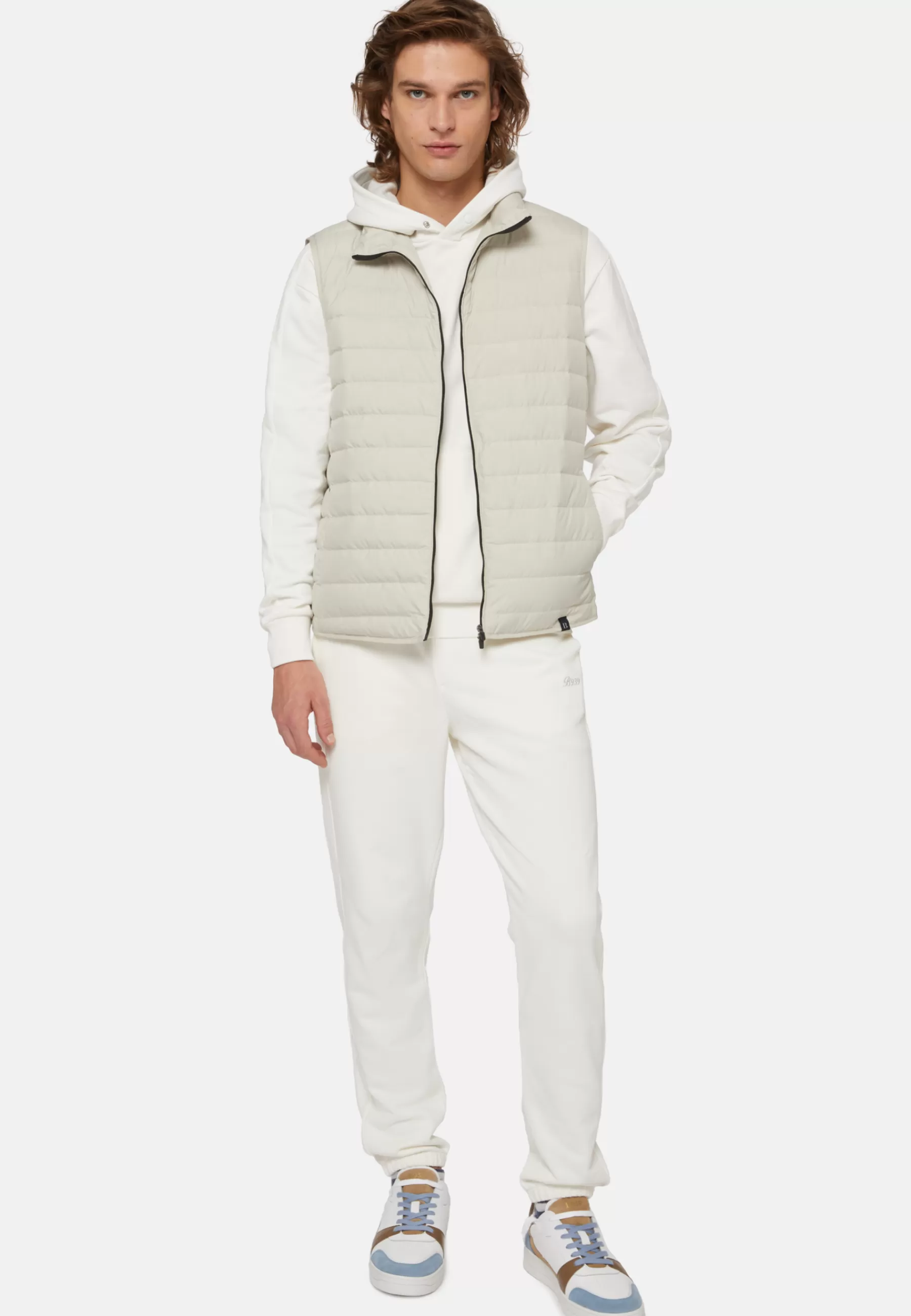 Outerwear^Boggi Milano Goose Down Recycled Fabric Waistcoat Sand