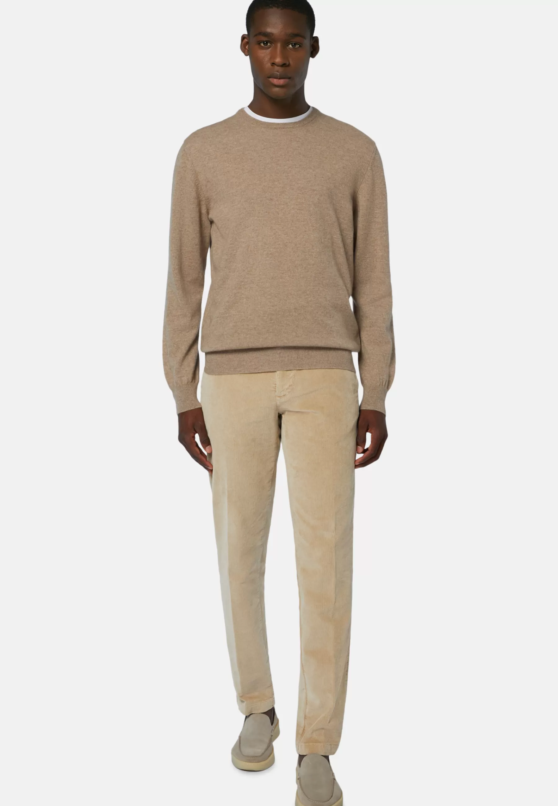 Knitwear^Boggi Milano Crew Neck Jumper In Cashmere Hazelnut