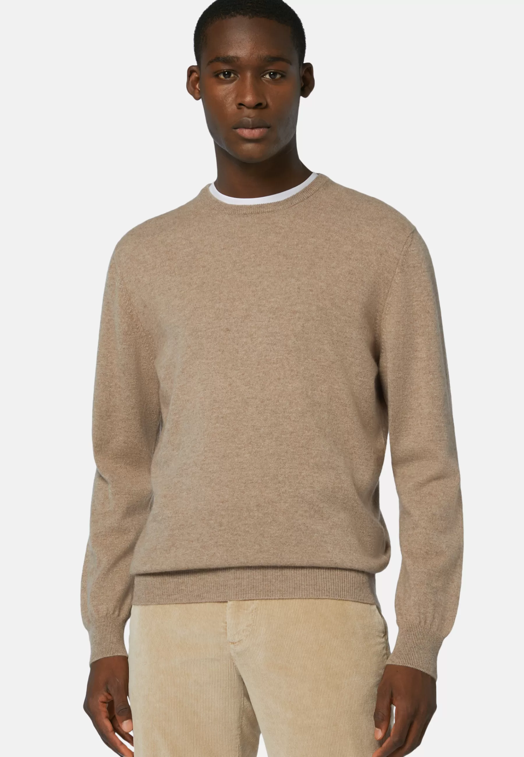 Knitwear^Boggi Milano Crew Neck Jumper In Cashmere Hazelnut