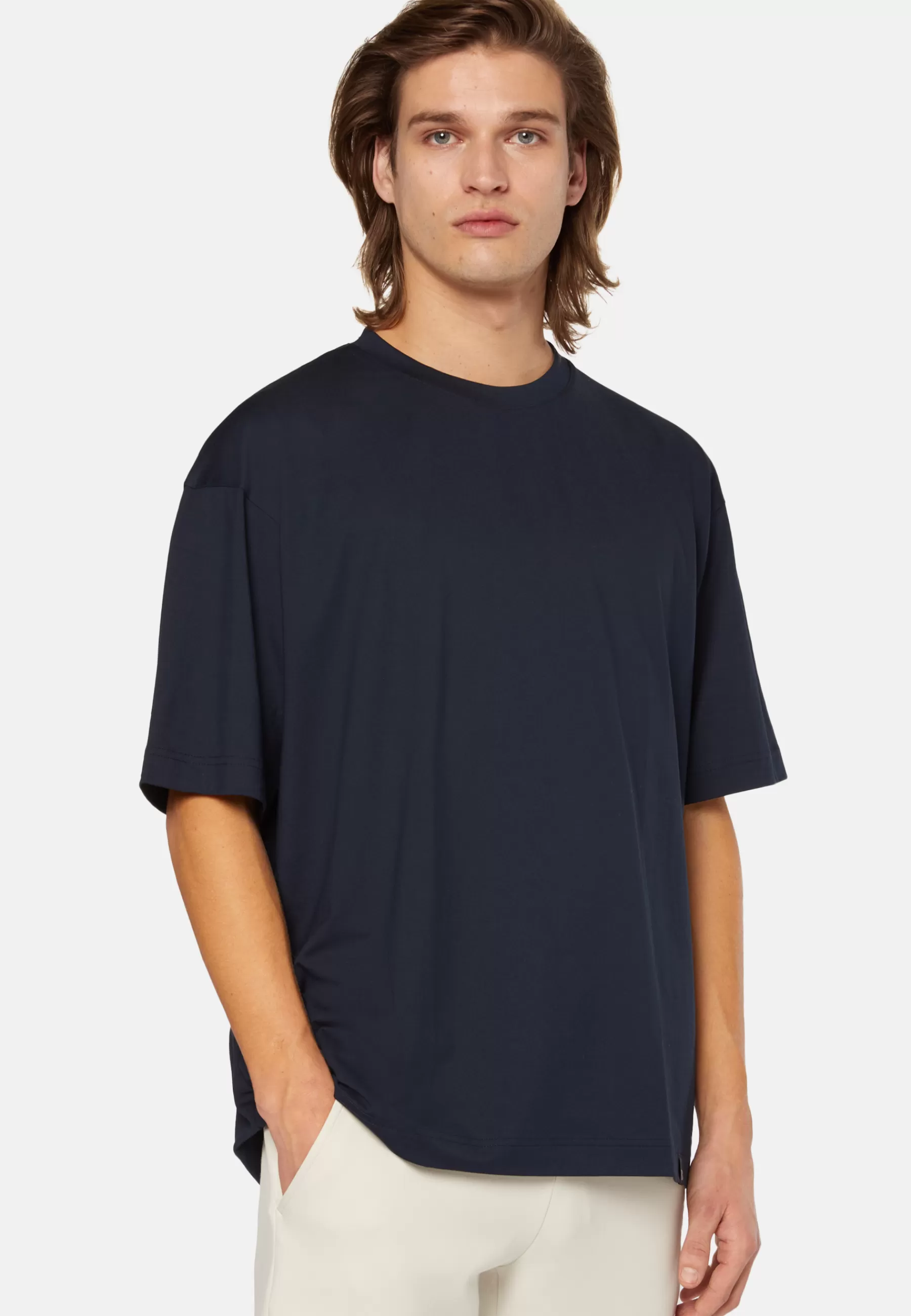 T-Shirts^Boggi Milano High-Performance Jersey T-Shirt Navy blue