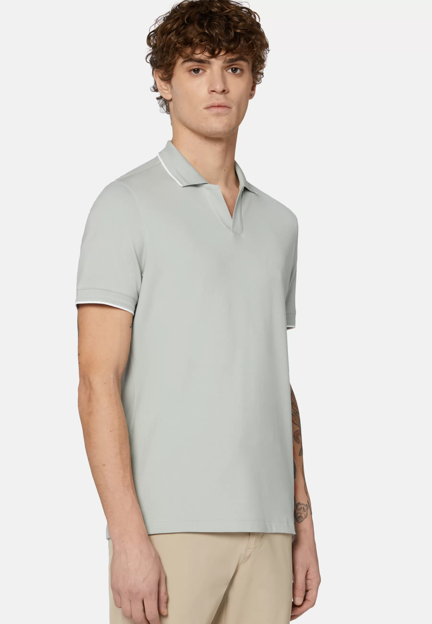 Polo^Boggi Milano High-Performance Piqué Polo Shirt Green