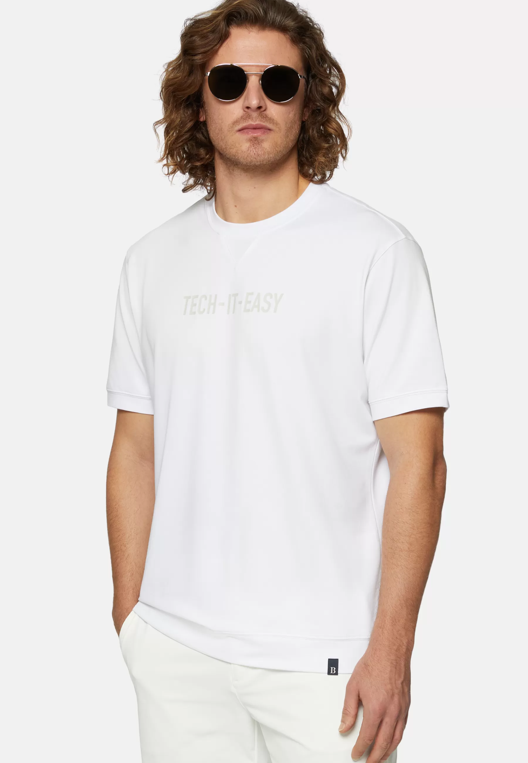 T-Shirts^Boggi Milano High-Performance Piqué Polo T-Shirt White