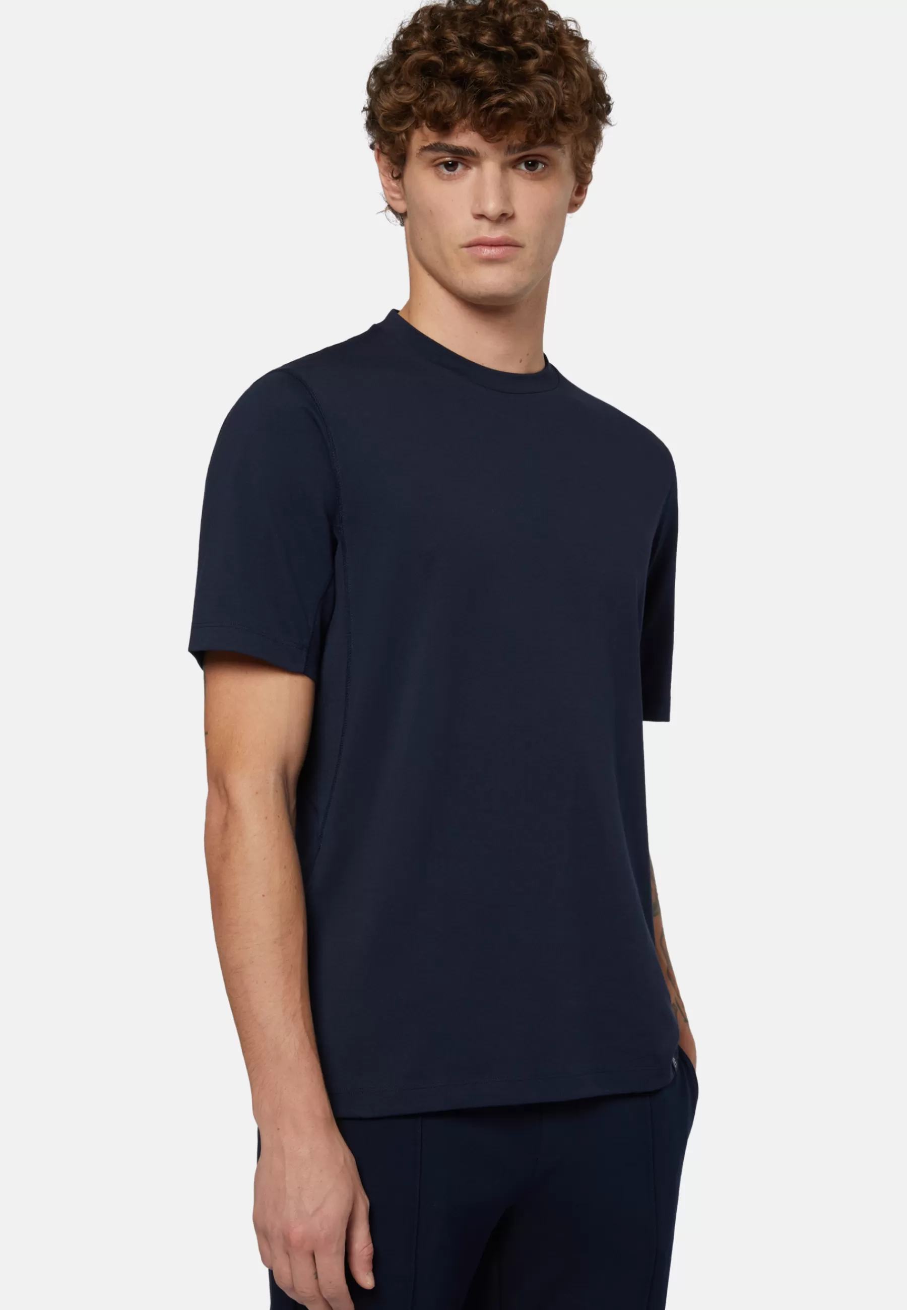 T-Shirts^Boggi Milano High-Performance Piqué Polo T-Shirt Navy blue