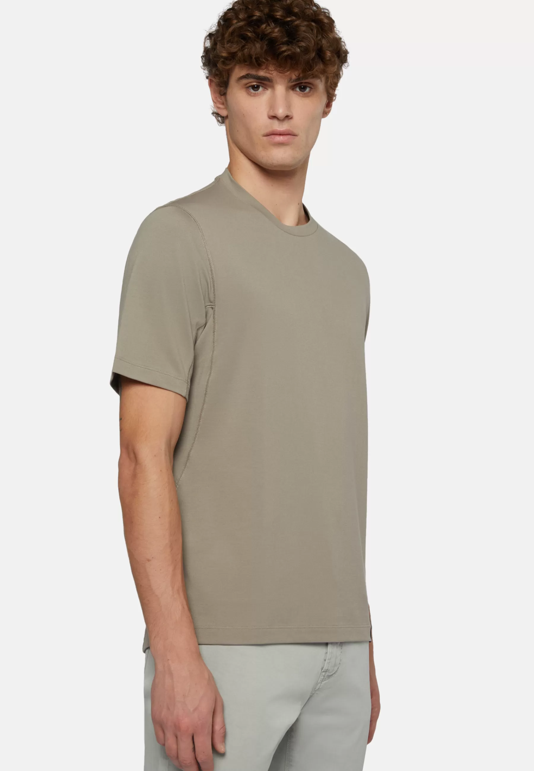 T-Shirts^Boggi Milano High-Performance Piqué Polo T-Shirt Taupe