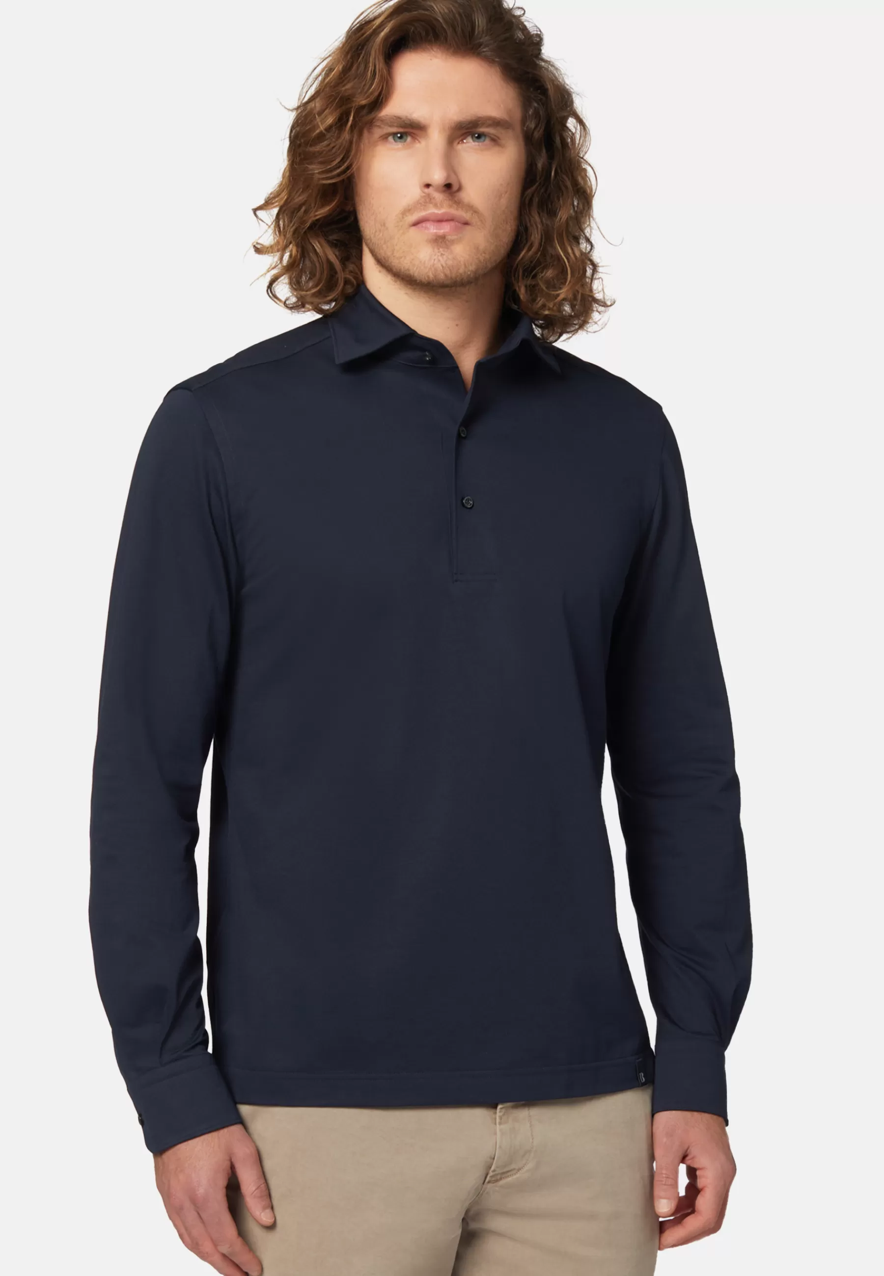 Polo Shirts and T-shirts | Must-Have^Boggi Milano Japanese Jersey Polo Shirt DARK NAVY