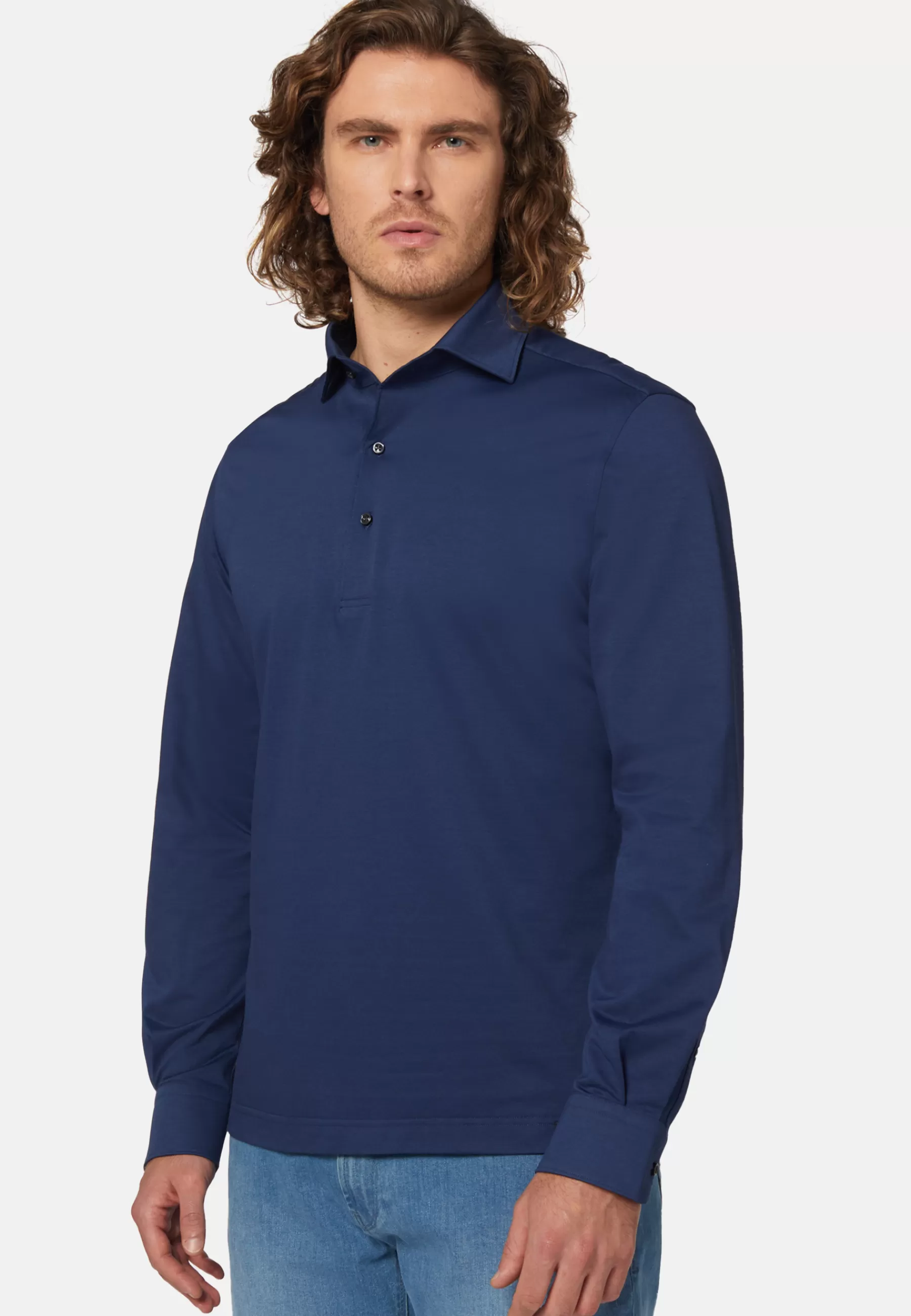 Polo Shirts and T-shirts | Must-Have^Boggi Milano Japanese Jersey Polo Shirt Navy blue