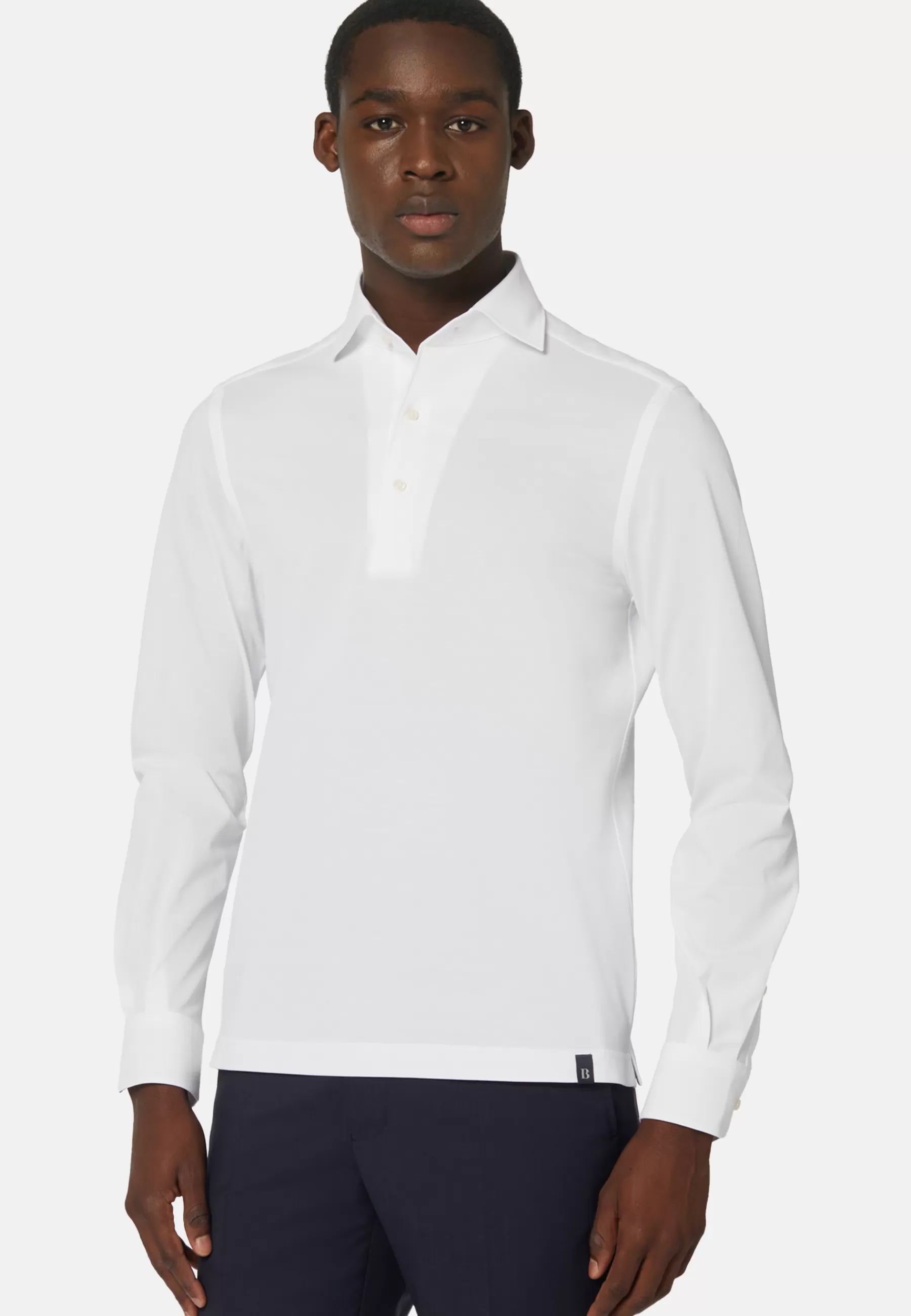 Polo Shirts and T-shirts | Must-Have^Boggi Milano Japanese Jersey Polo Shirt White