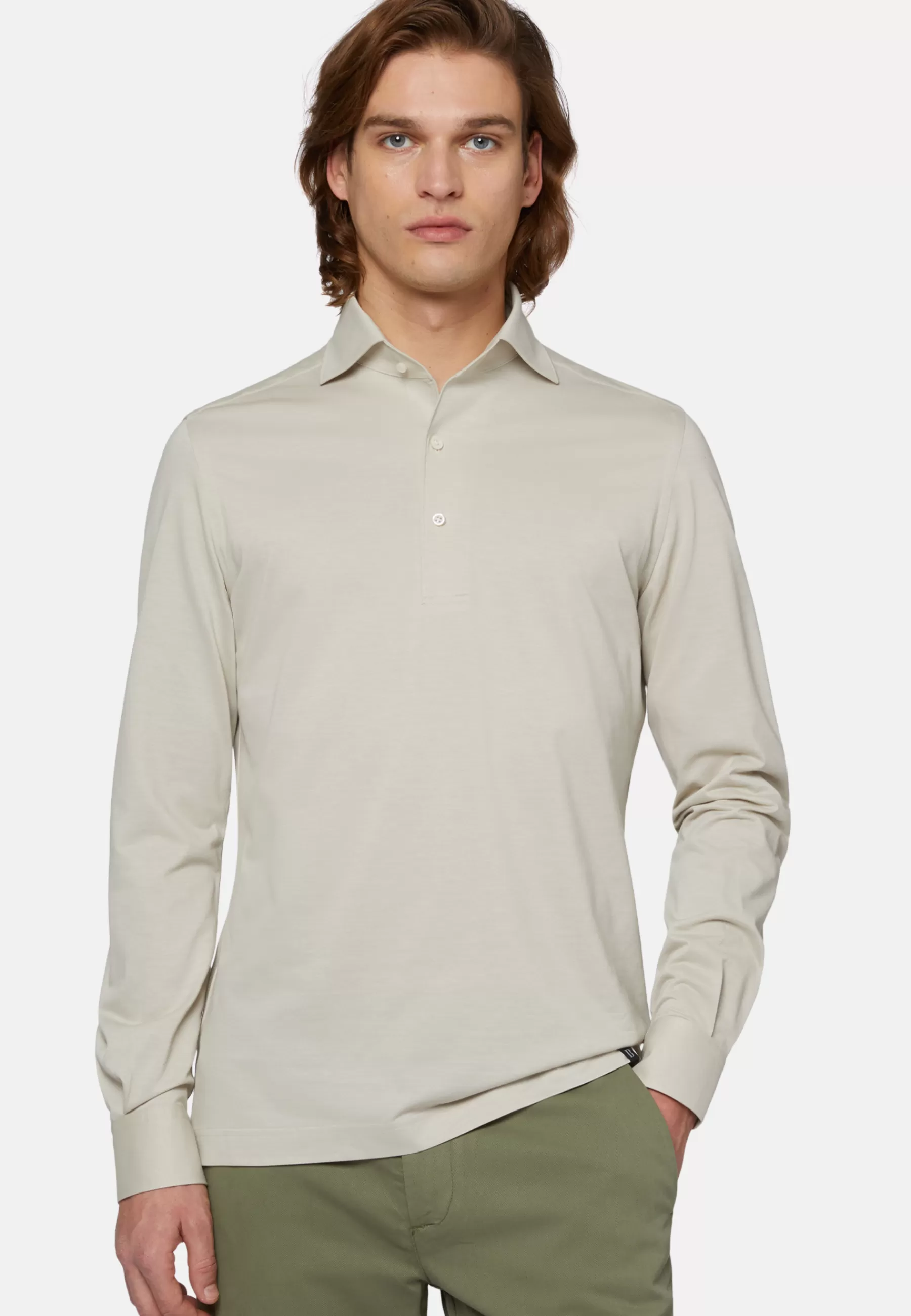 Polo^Boggi Milano Japanese Jersey Polo Shirt Sand