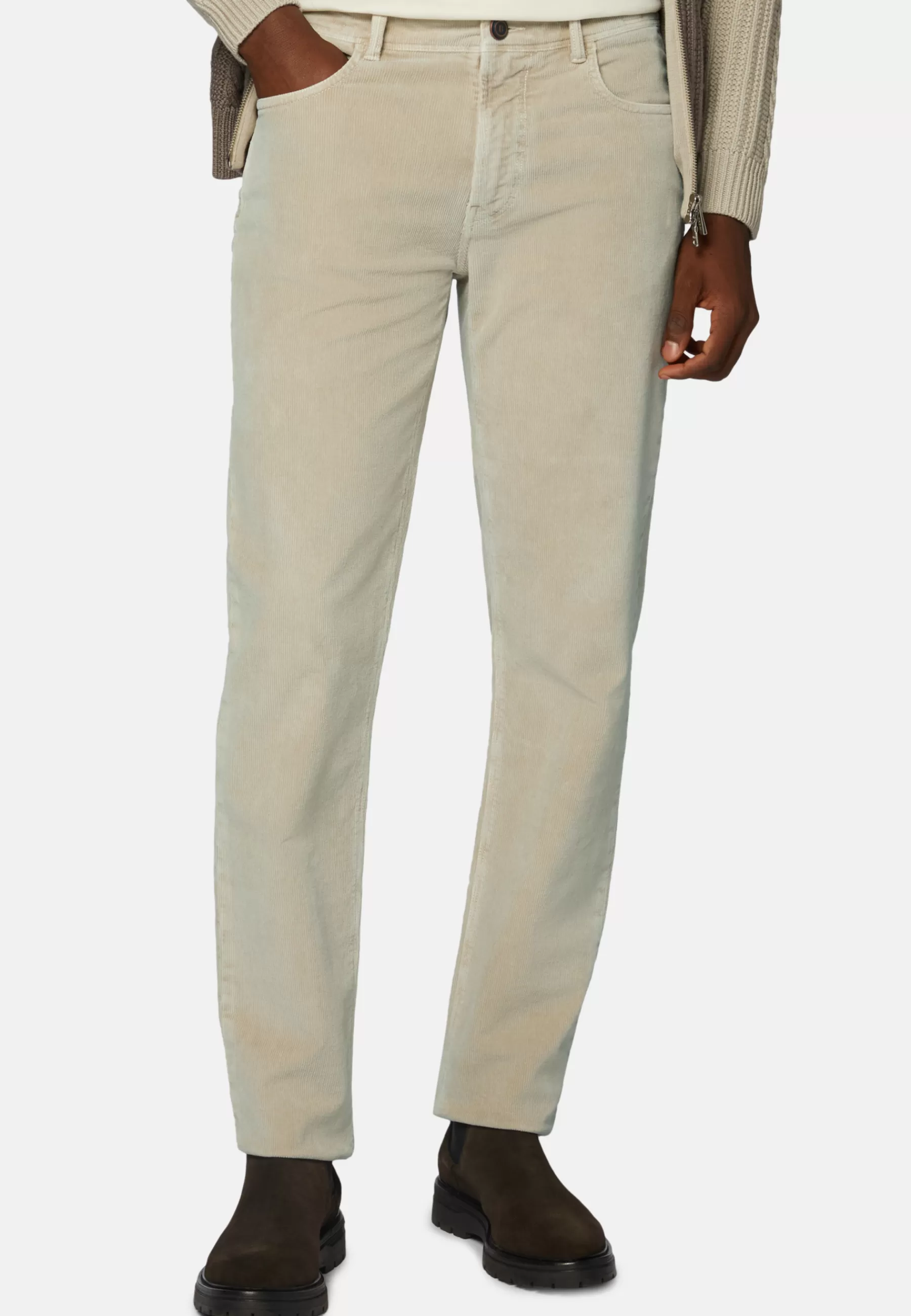 Pants^Boggi Milano Jeans in Stretch Velvet Sand