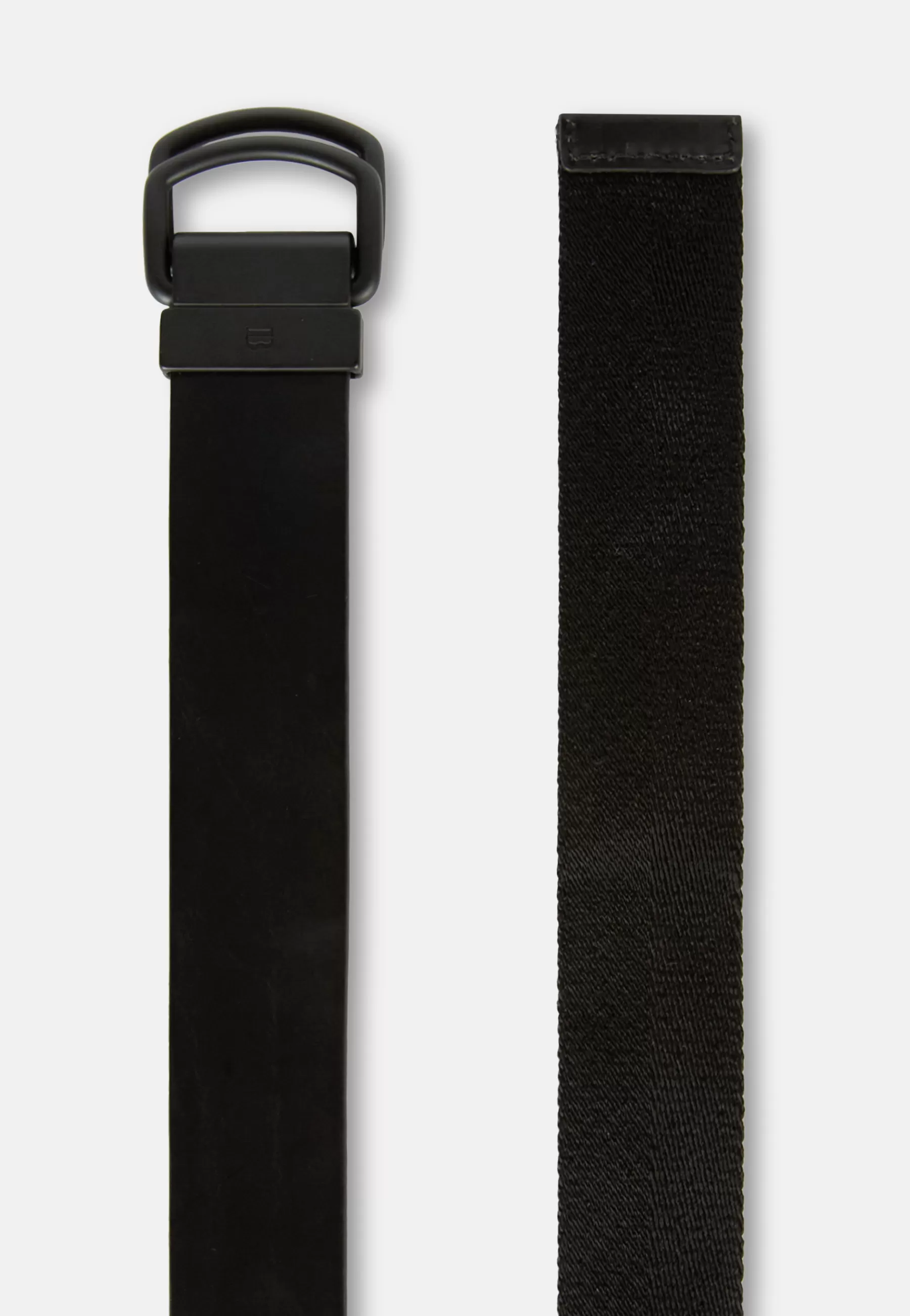 Belts^Boggi Milano Leather Belt With Ribbon Trim Black