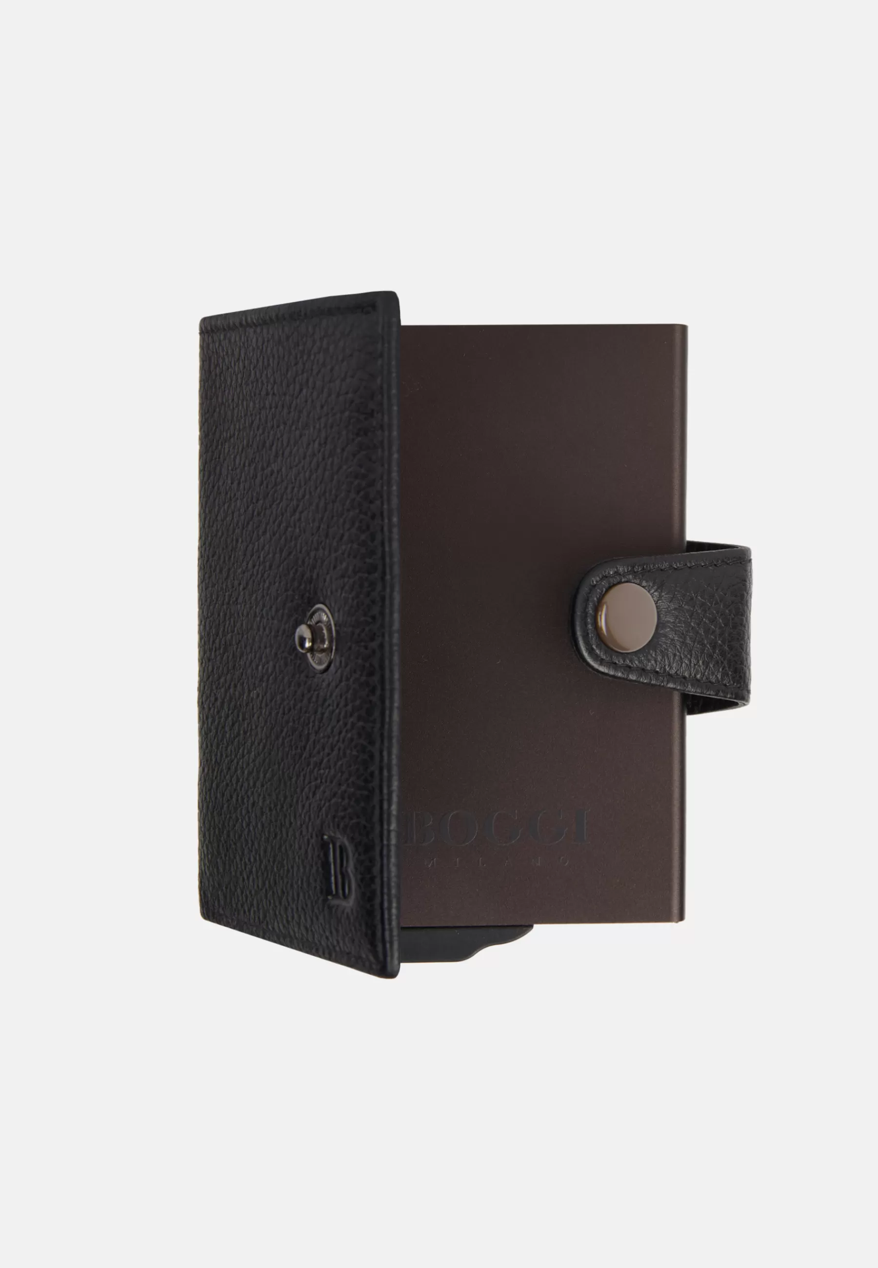 Small Leather Goods^Boggi Milano Leather Credit Card Holder Black