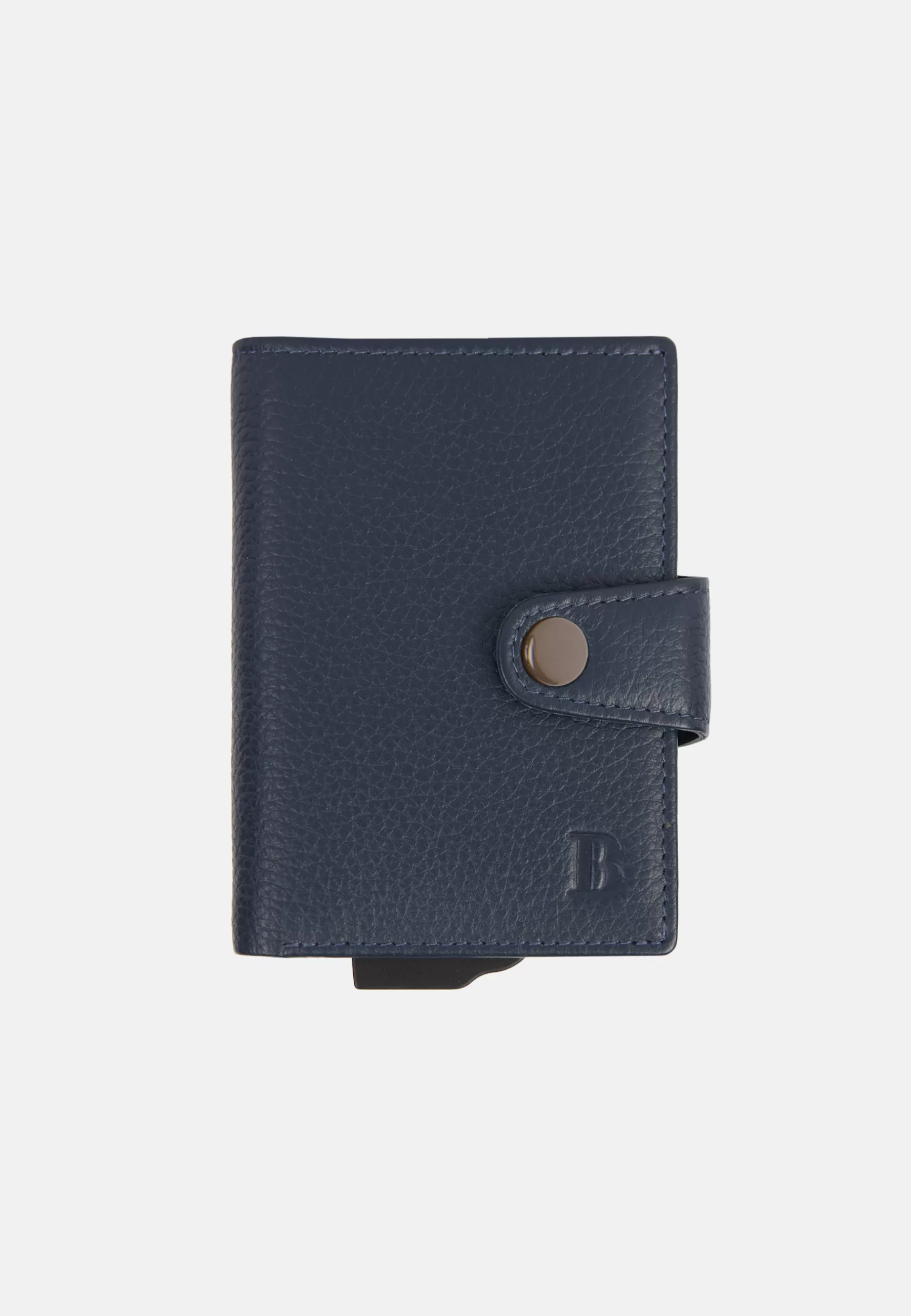 Small Leather Goods^Boggi Milano Leather Credit Card Holder Navy blue