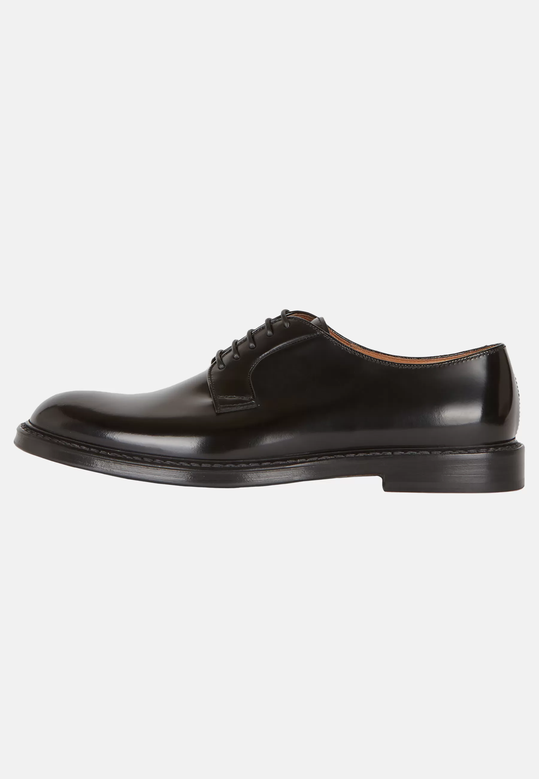 Classic^Boggi Milano Leather Derby Shoes Black