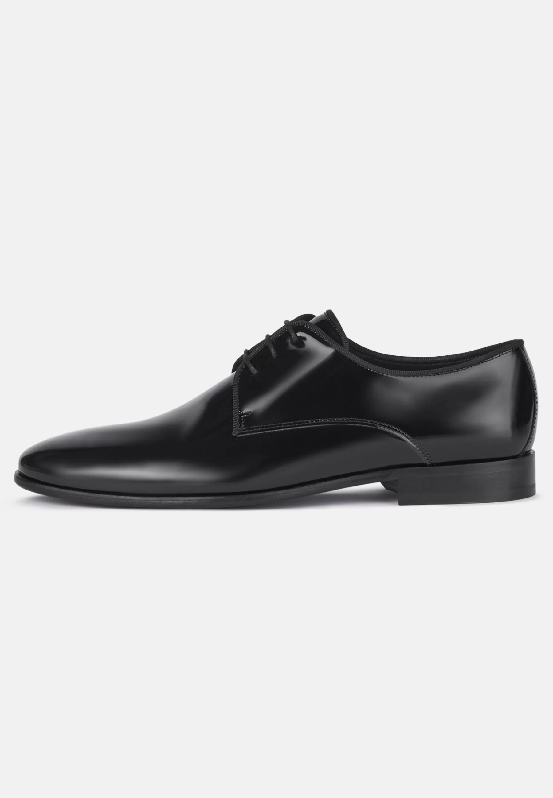 Classic^Boggi Milano Leather Derby Shoes Black