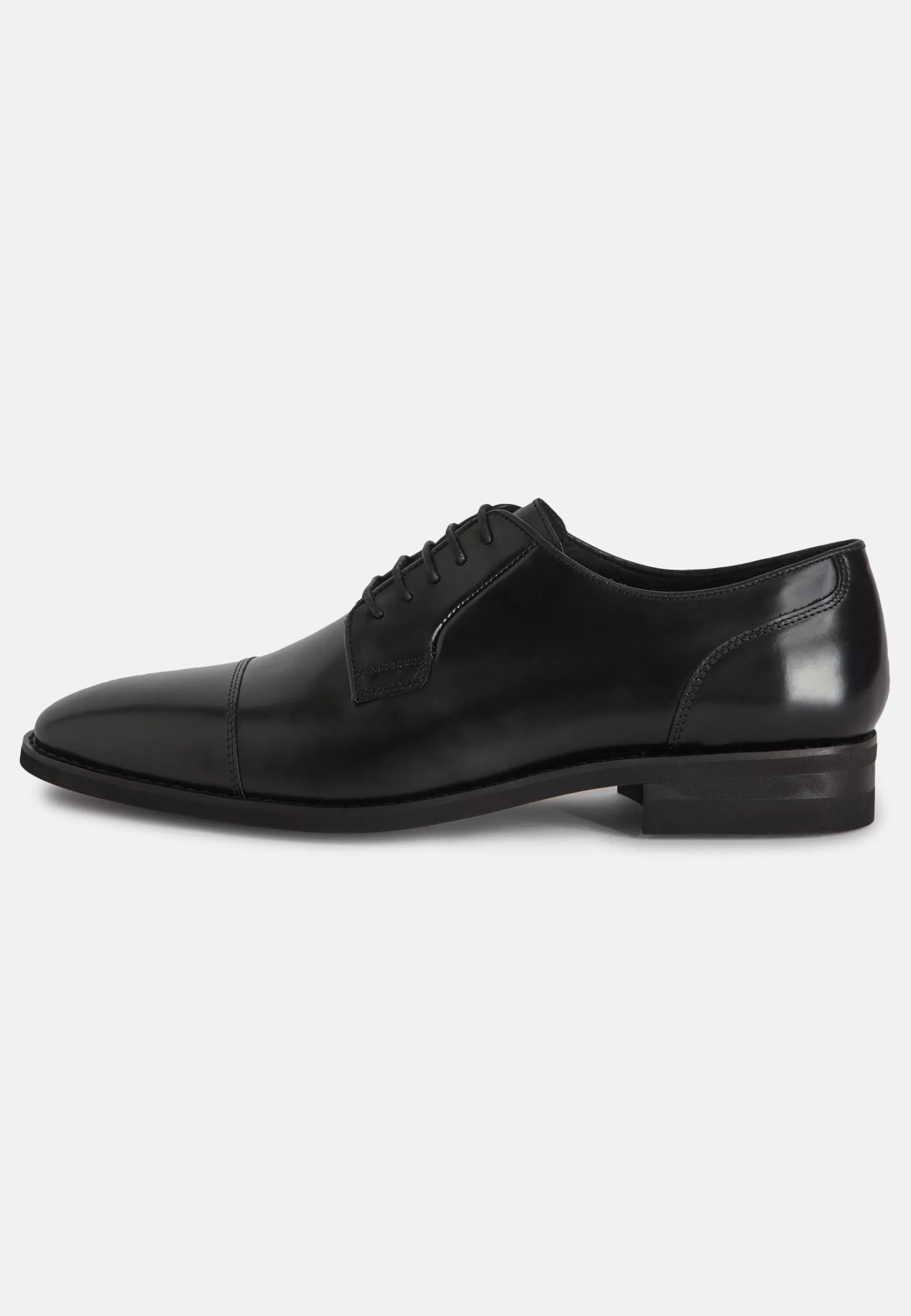 Classic^Boggi Milano Leather Derby Shoes Black