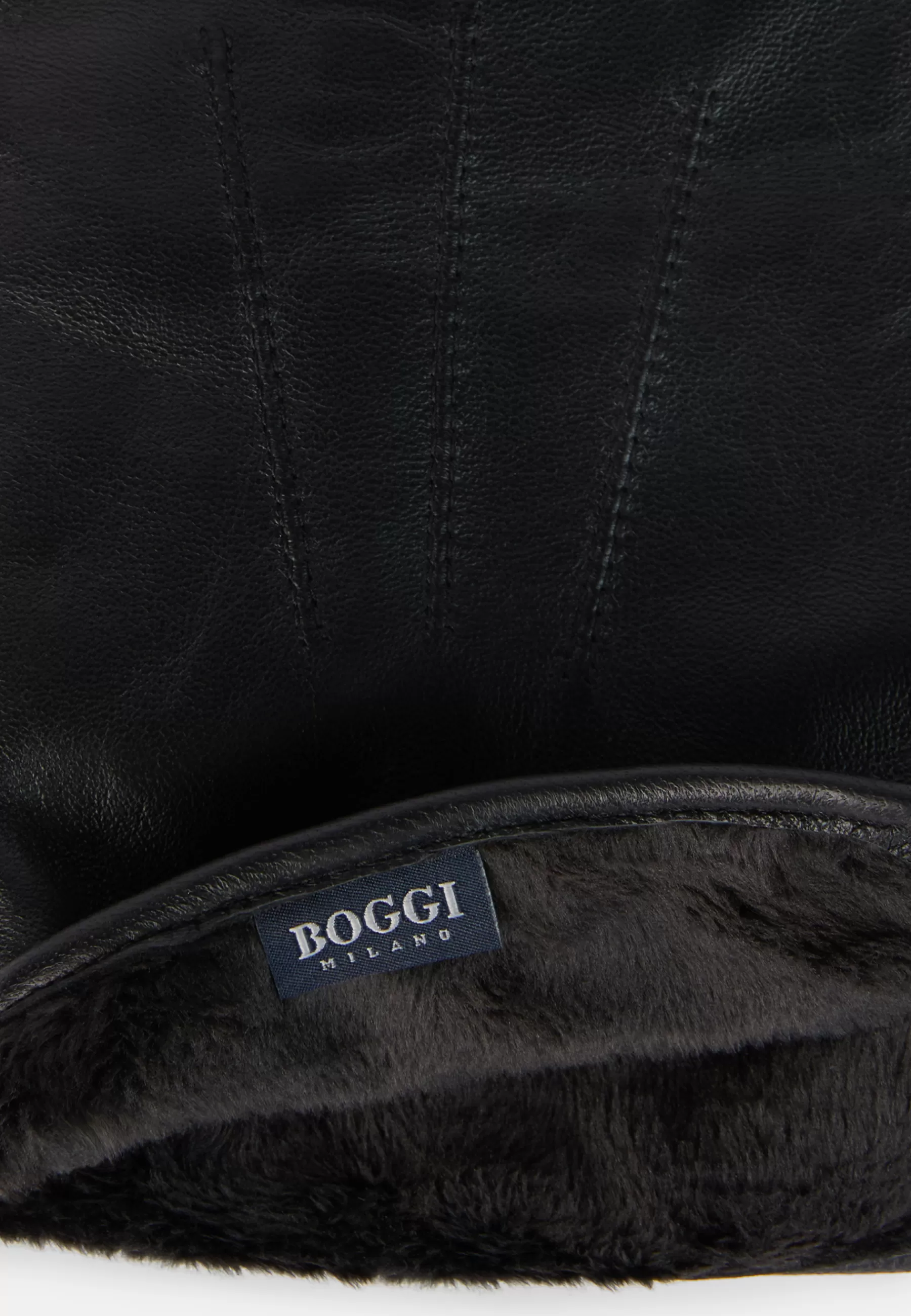 Gloves^Boggi Milano Leather Gloves Black