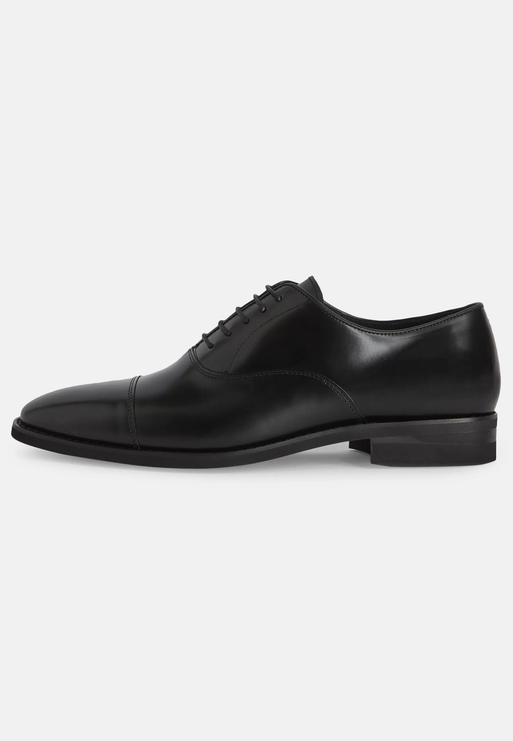 Classic^Boggi Milano Leather Oxford Shoes Black