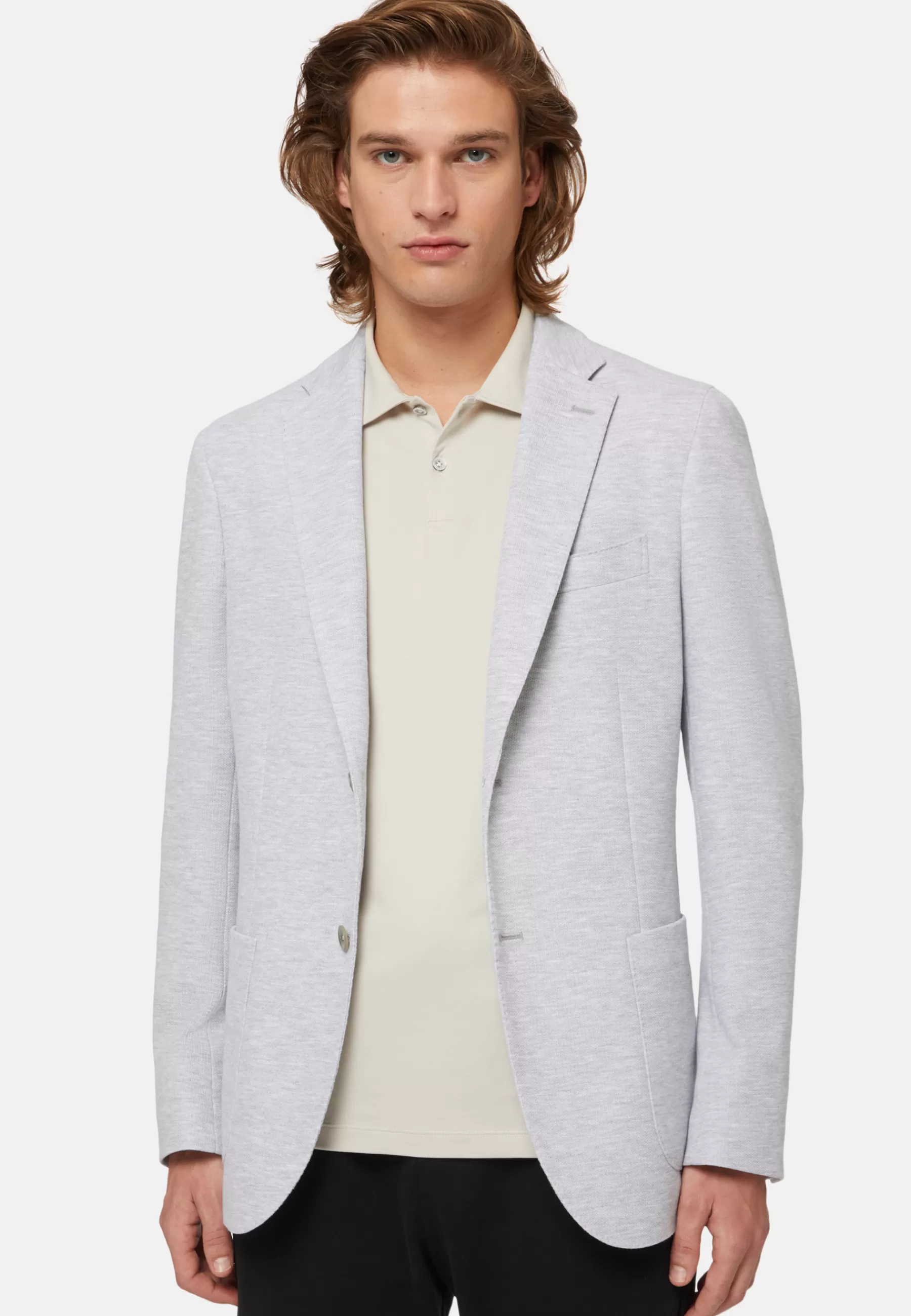 Blazers^Boggi Milano B-Jersey Cotton Jacket light grey