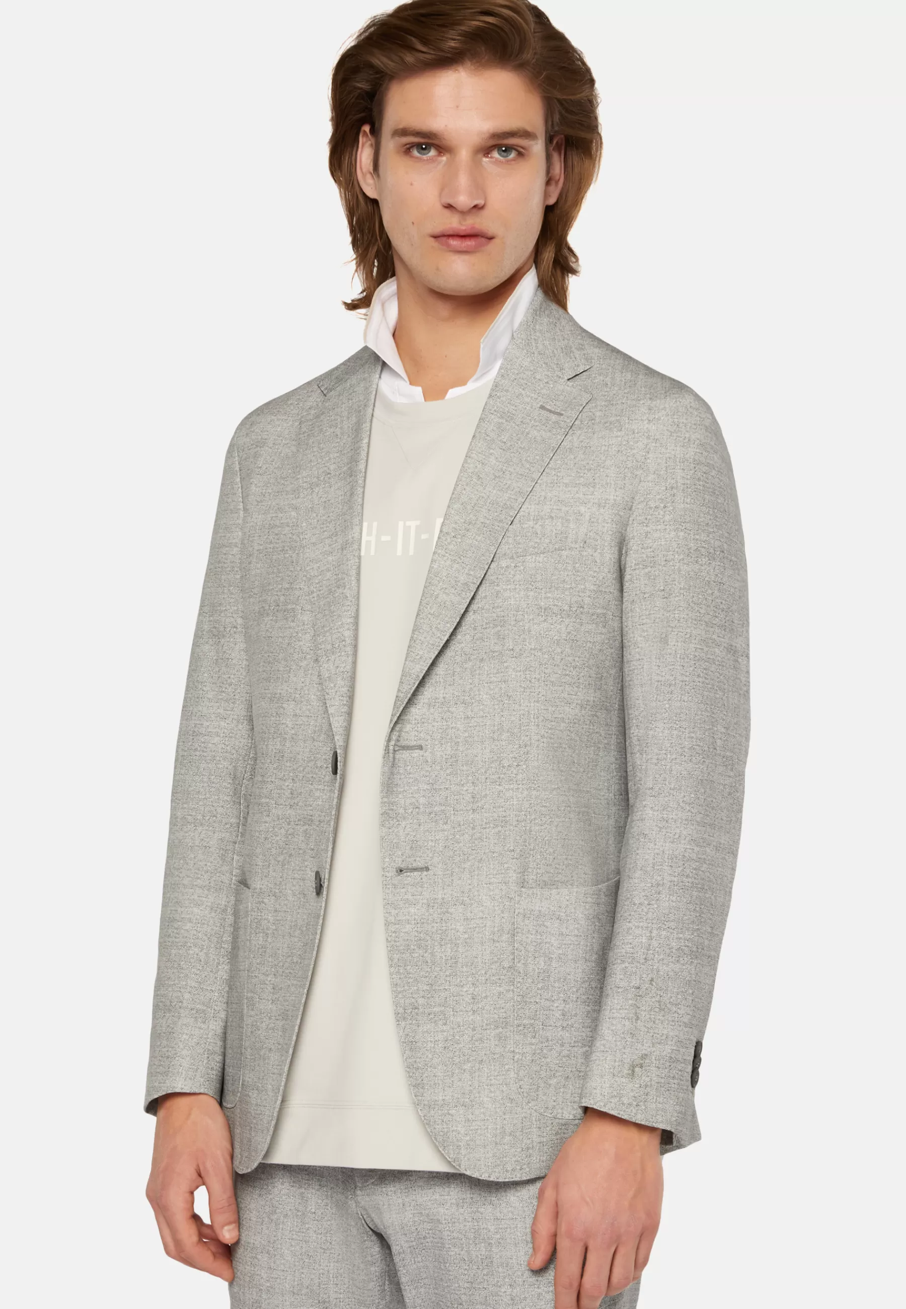 Blazers | Suits^Boggi Milano Micro Patterned Nylon Jacket Light grey