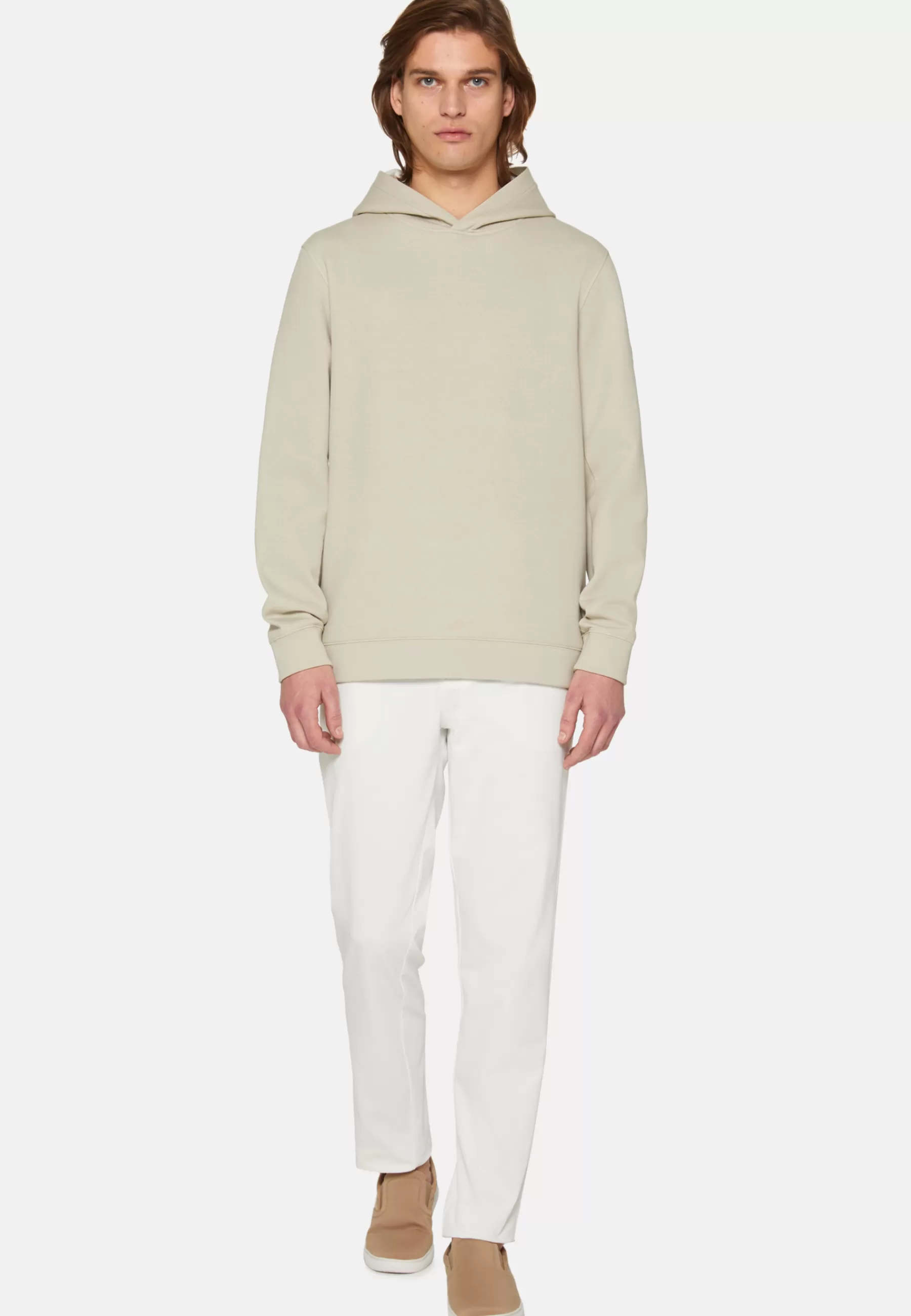 Sweatshirts and Joggers^Boggi Milano Lightweight Scuba Hoodie Sand