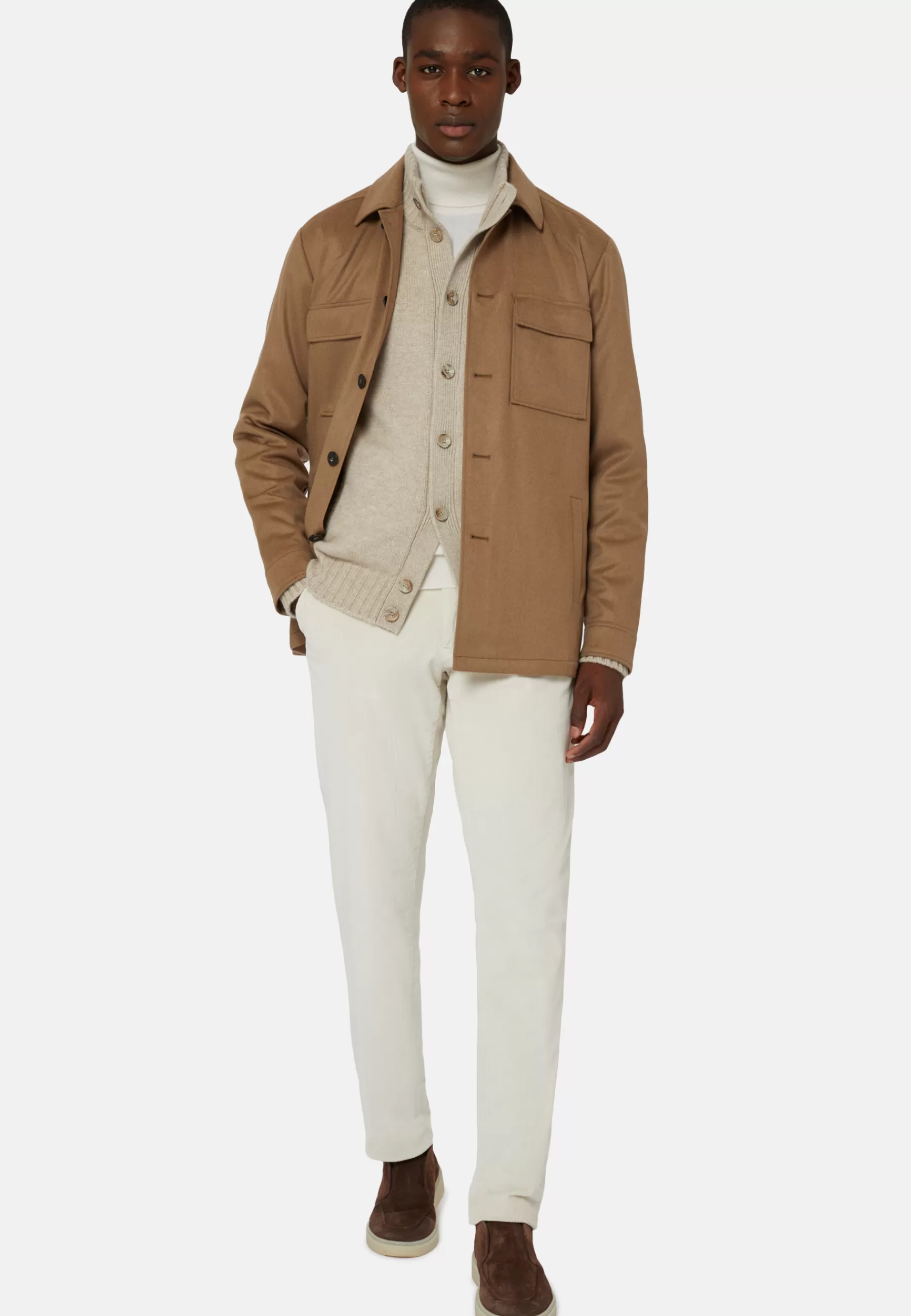 Outerwear | Overshirts^Boggi Milano Link Shirt Jacket in Pure Cashmere Hazelnut