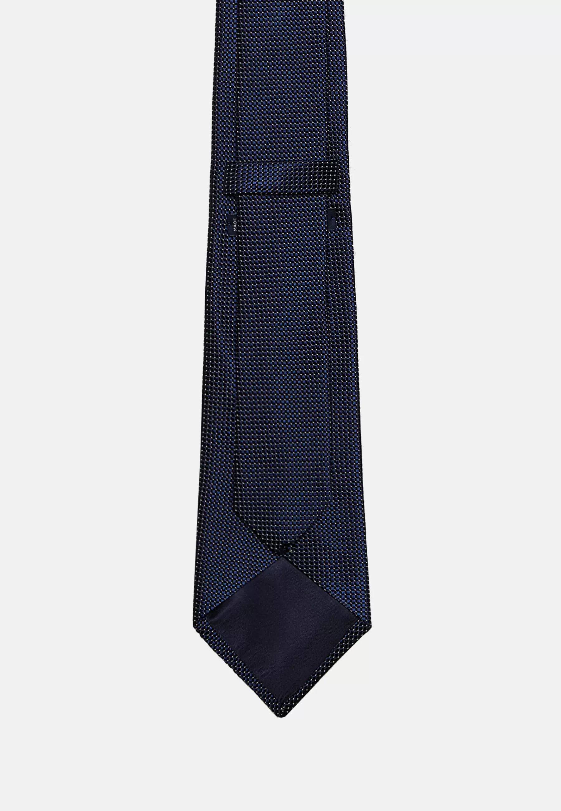 Ties^Boggi Milano Micro Design Silk Blend Tie Navy blue