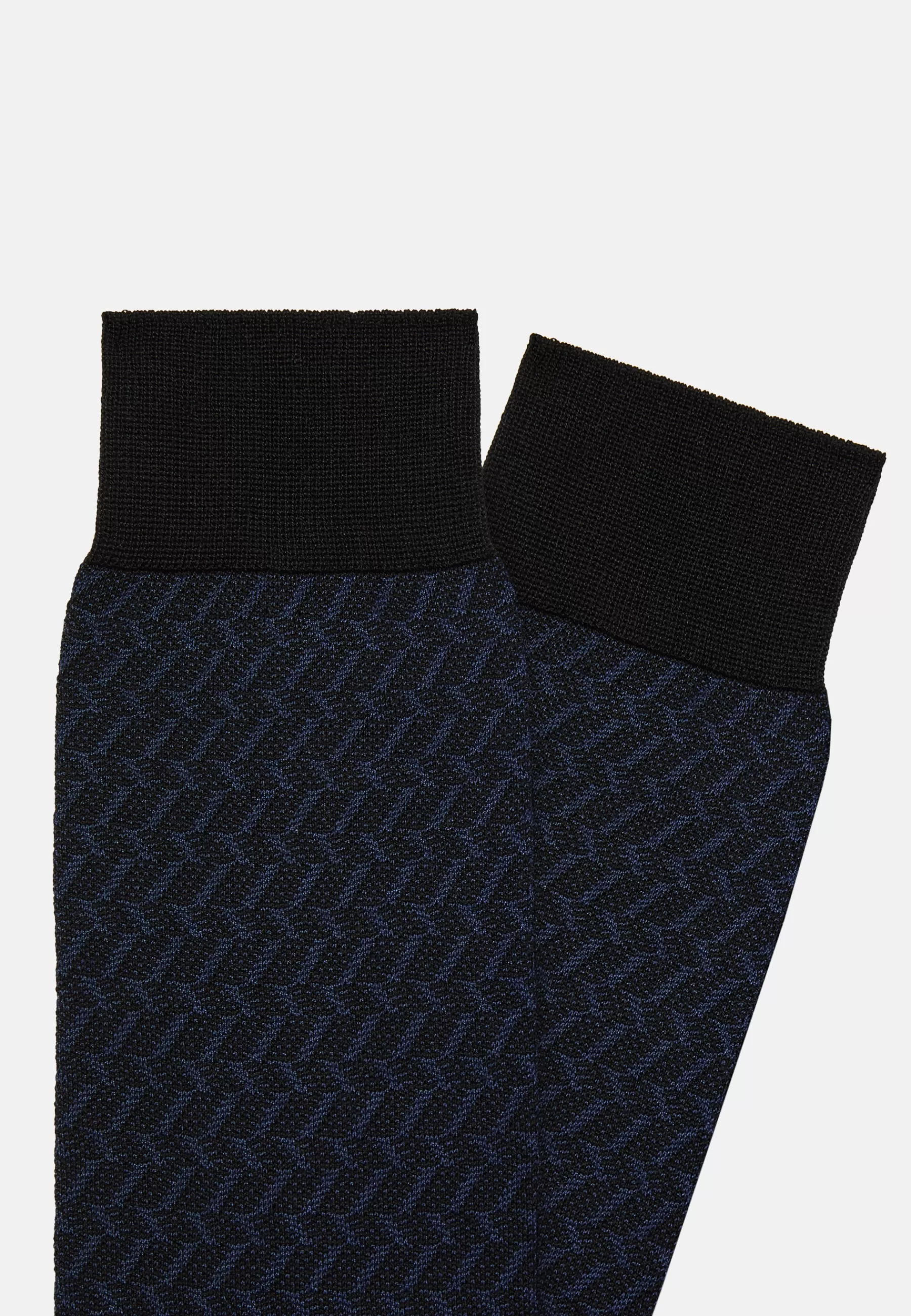 Socks^Boggi Milano Micro Patterned Cotton Blend Socks Navy blue