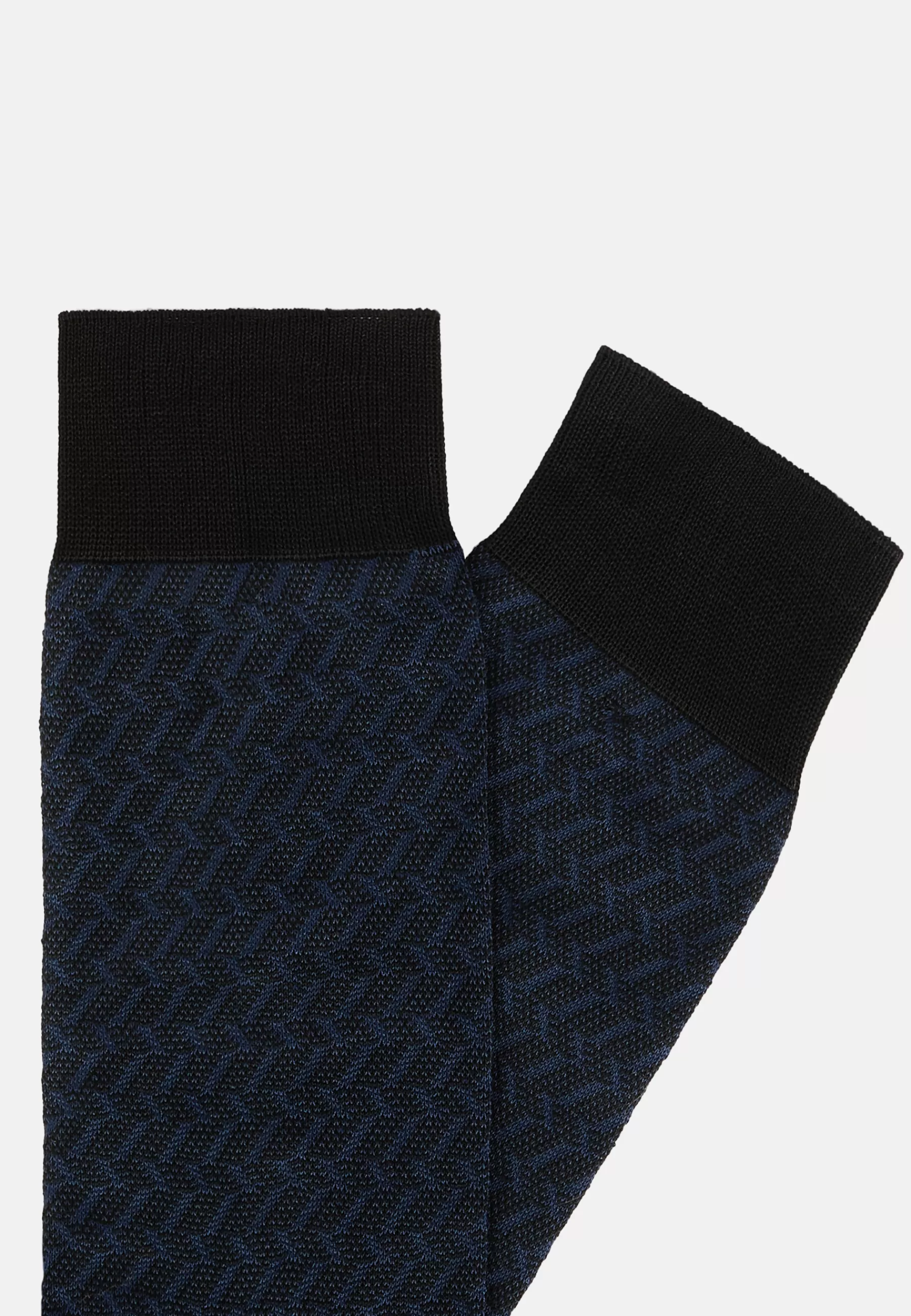 Socks^Boggi Milano Micro Patterned Cotton Blend Socks Navy blue