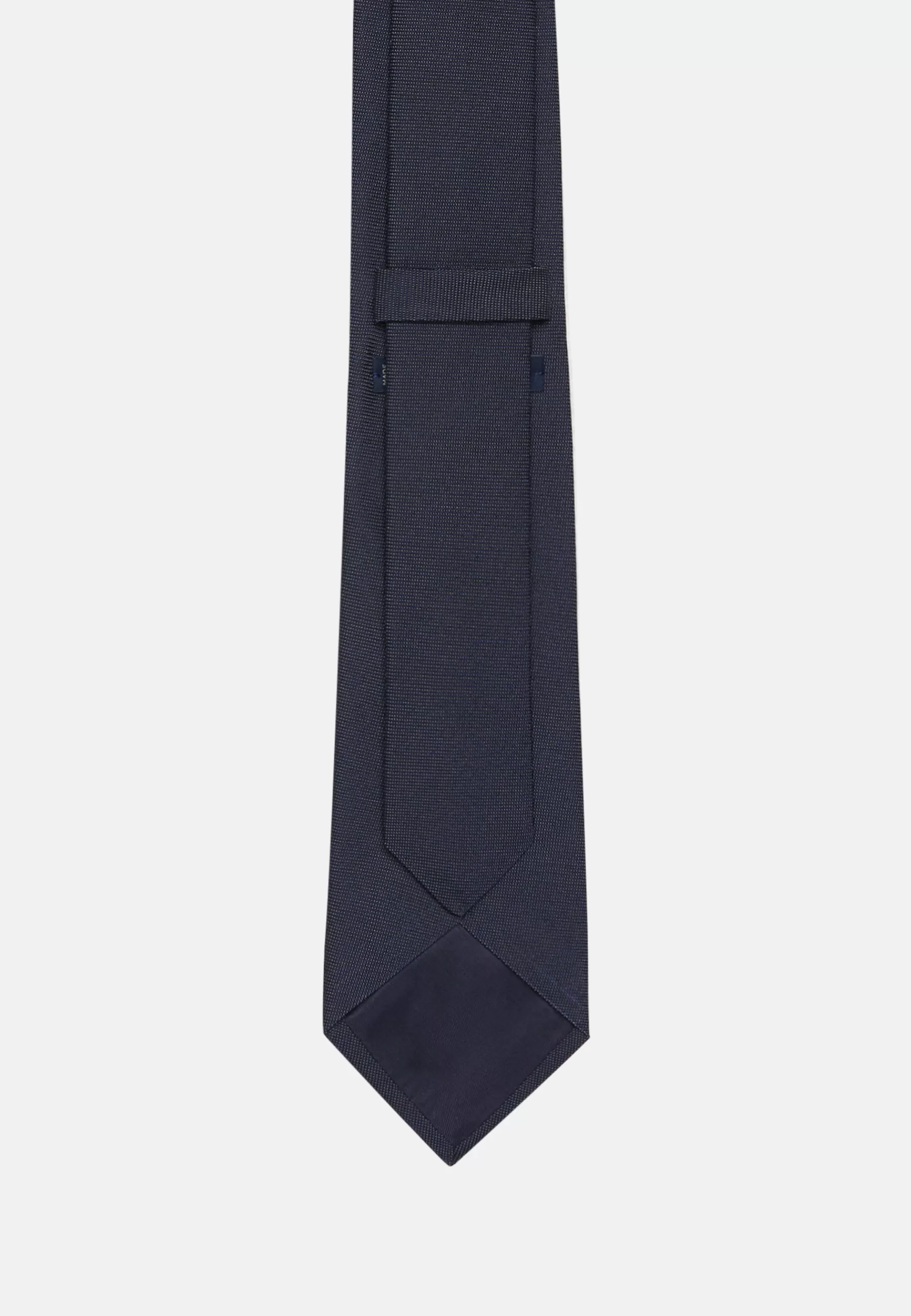 Ties^Boggi Milano Micro Textured Silk Blend Tie Navy blue