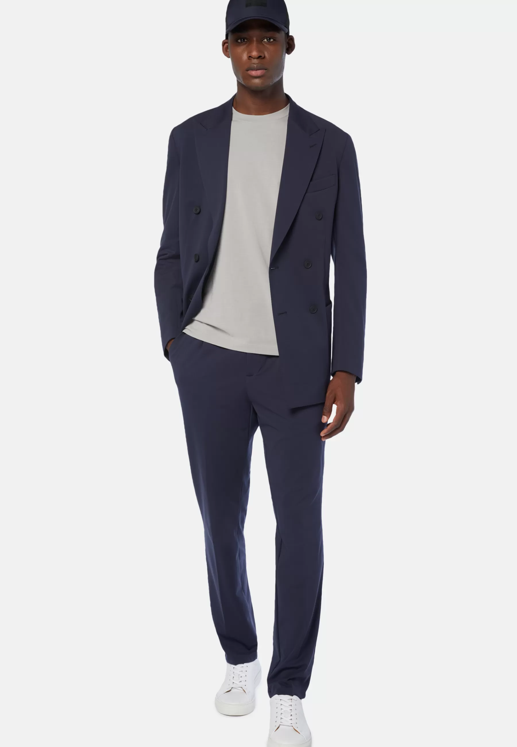 Blazers | Suits^Boggi Milano Double-Breasted Jacket in B Tech Nylon Navy blue