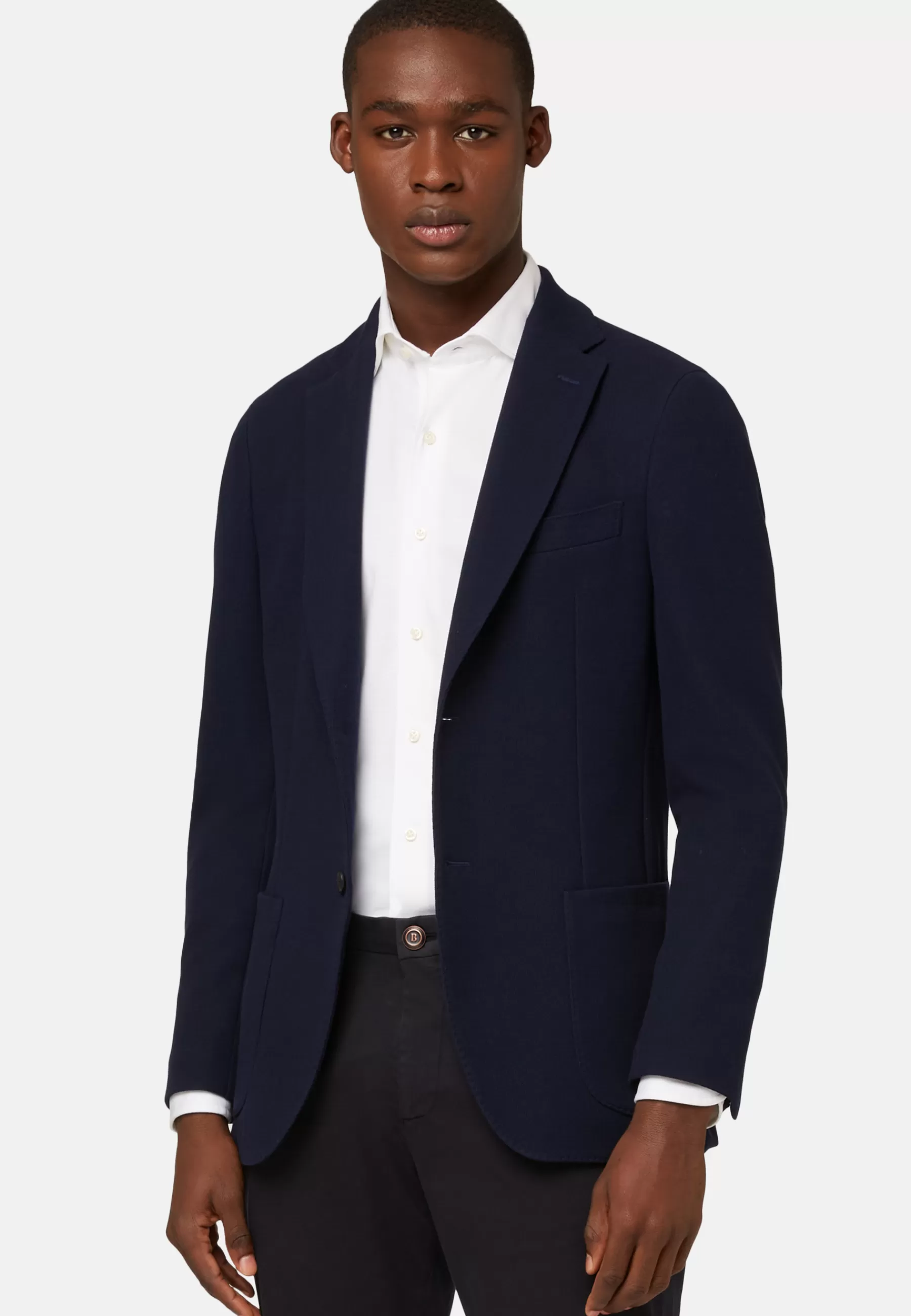 Blazers | Must-Have^Boggi Milano Navy Cotton B Jersey Jacket Navy blue