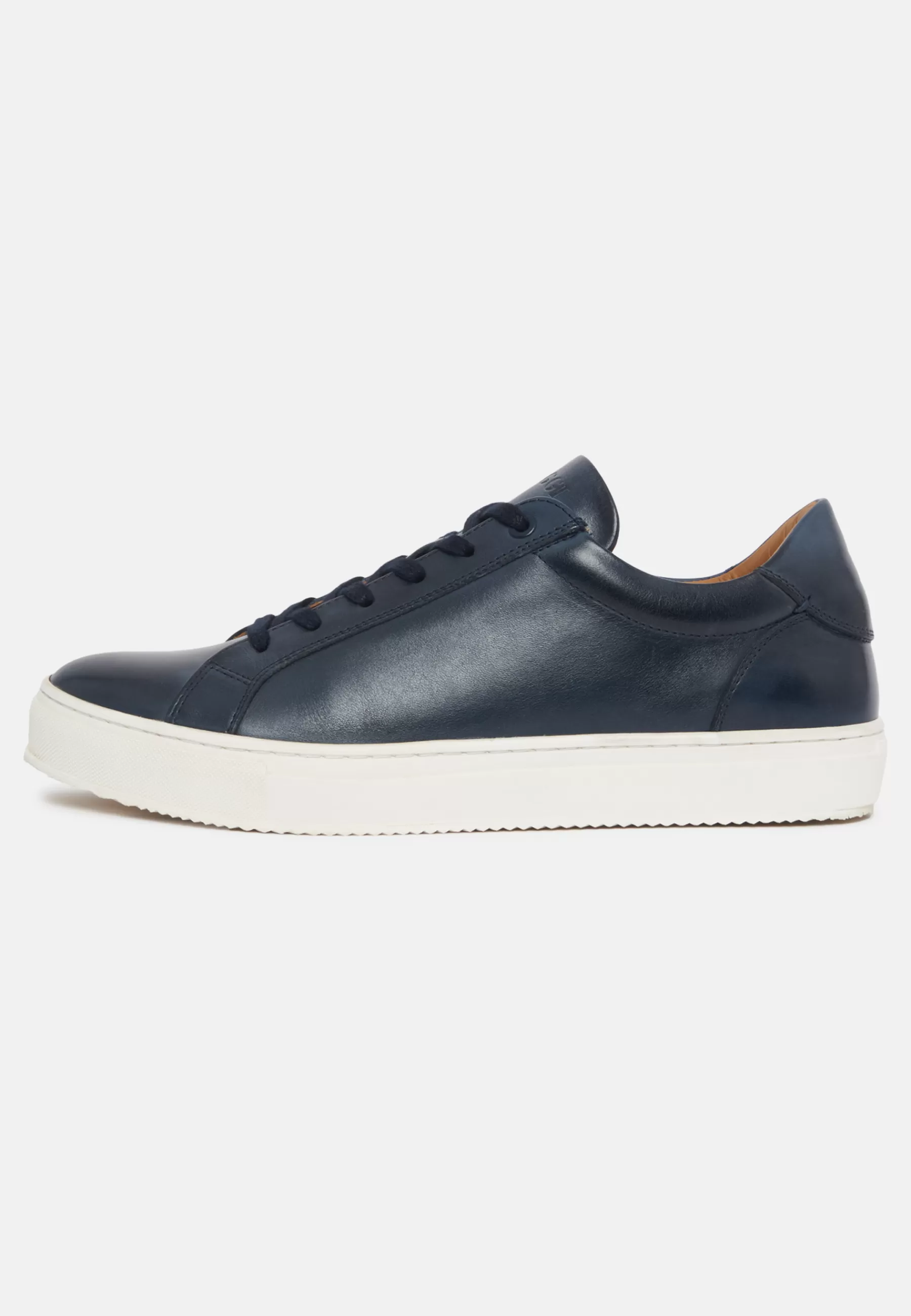 Sneakers^Boggi Milano Navy Leather Trainers Navy blue