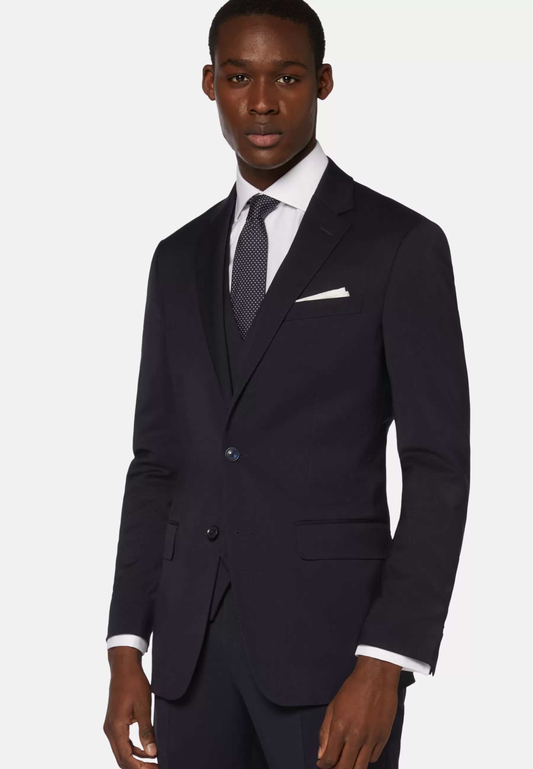 Blazers | Must-Have^Boggi Milano Navy Stretch Wool Twill Jacket Navy blue