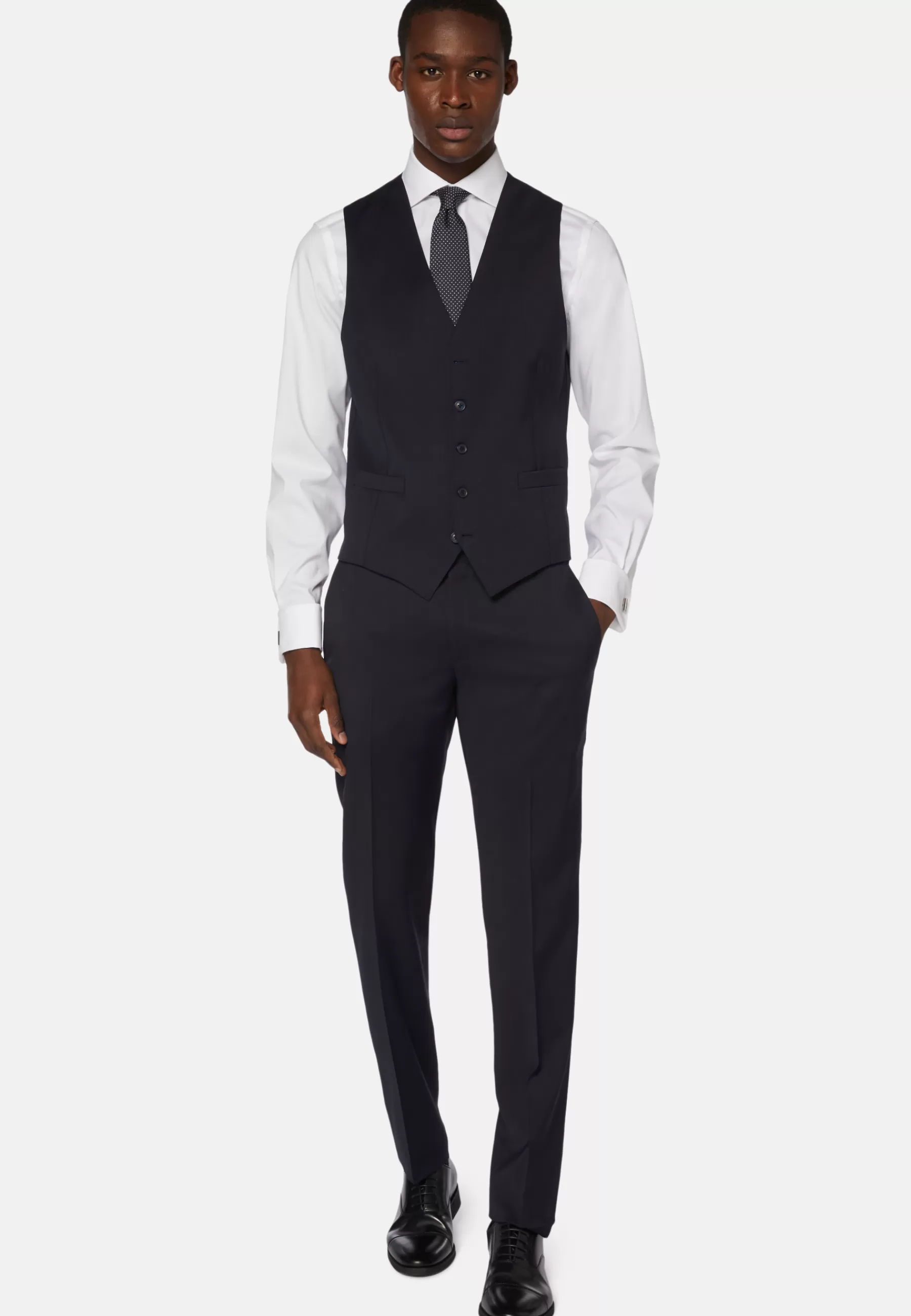 Suits and Waistcoats | Must-Have^Boggi Milano Navy Stretch Wool Twill Waistcoat Navy blue