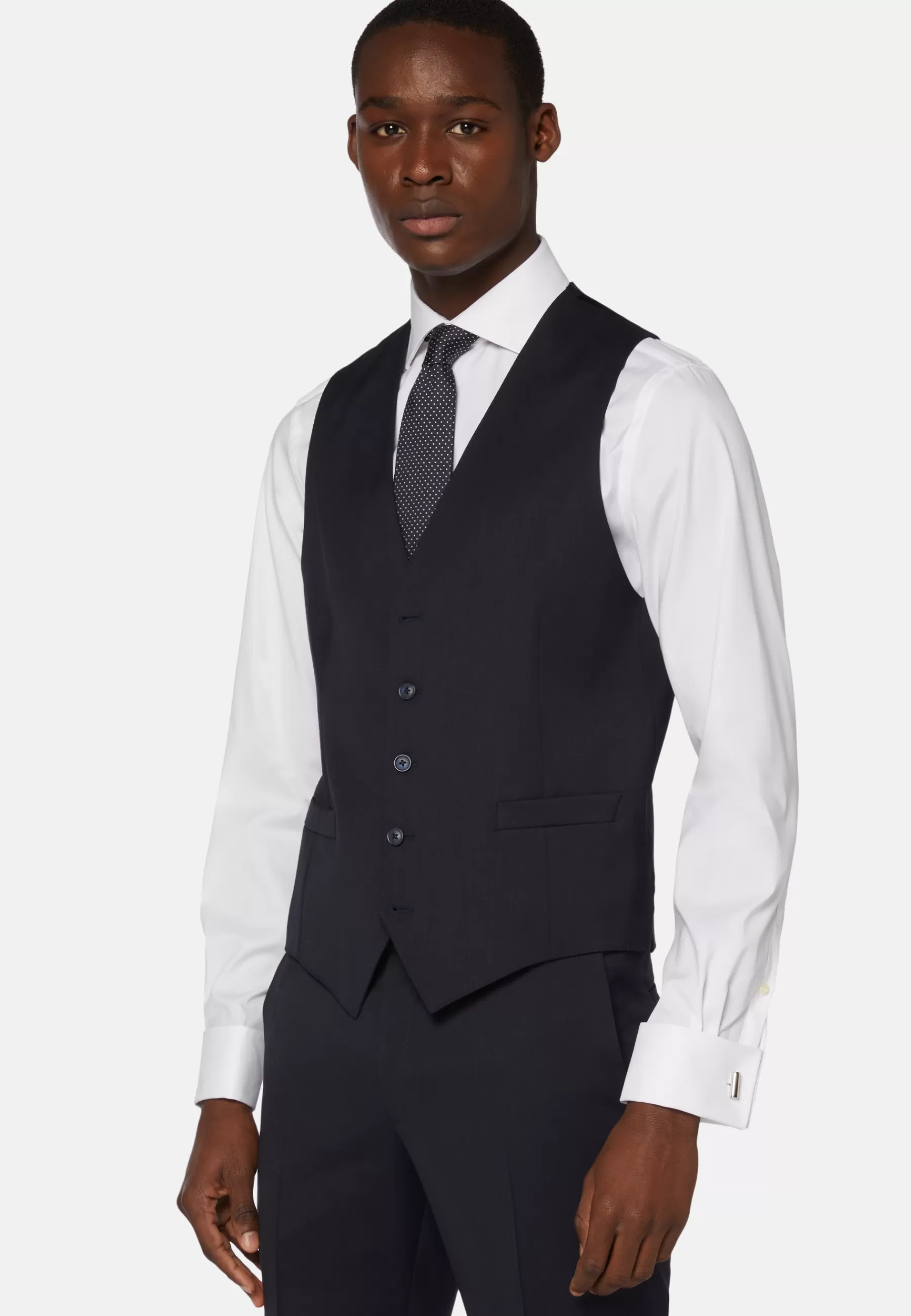 Suits and Waistcoats | Must-Have^Boggi Milano Navy Stretch Wool Twill Waistcoat Navy blue