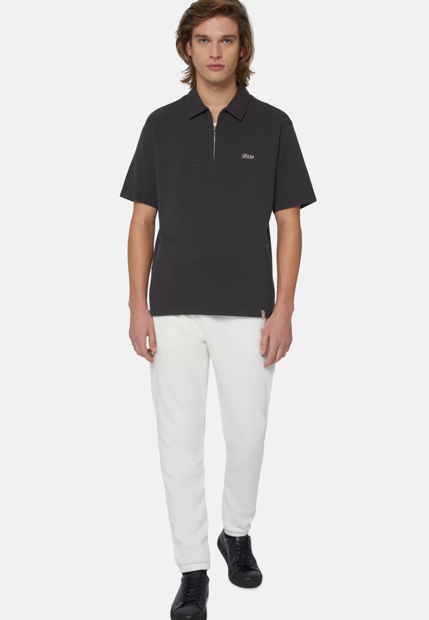 Polo^Boggi Milano Organic Cotton Blend Piqué Polo Shirt Black