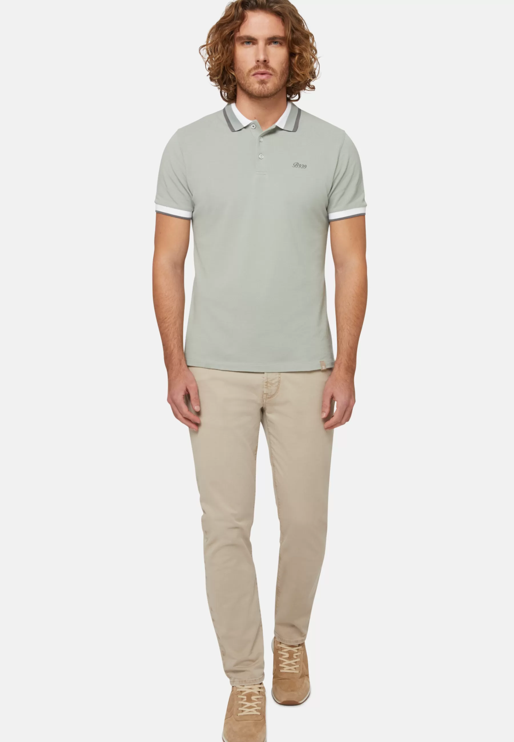 Polo^Boggi Milano Organic Cotton Blend Piqué Polo Shirt Green